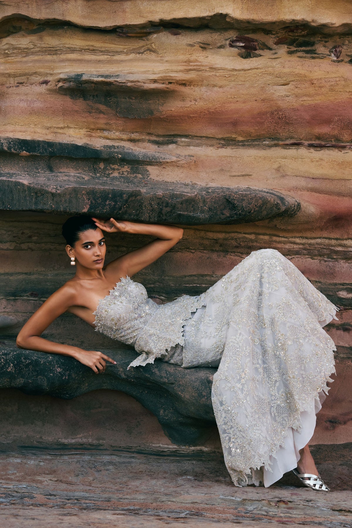 Dull Ivory Mermaid Skirt Set