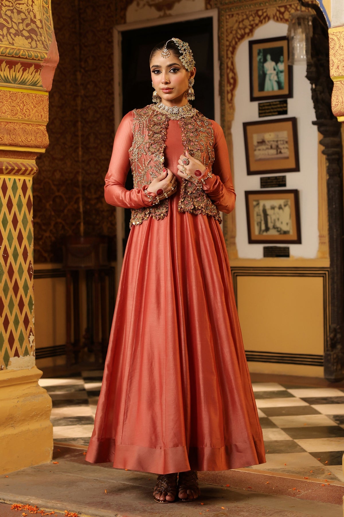 Ahista Rose Jacket Kalidaar Set