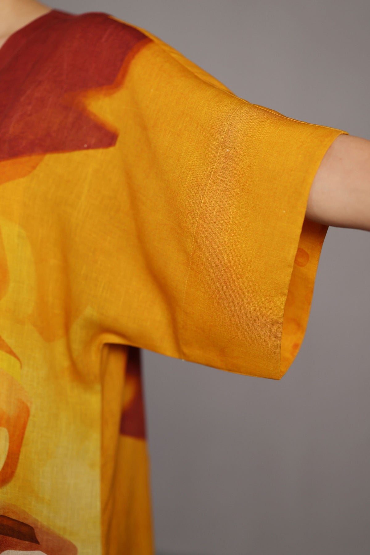Brown and Ochre Long Dress