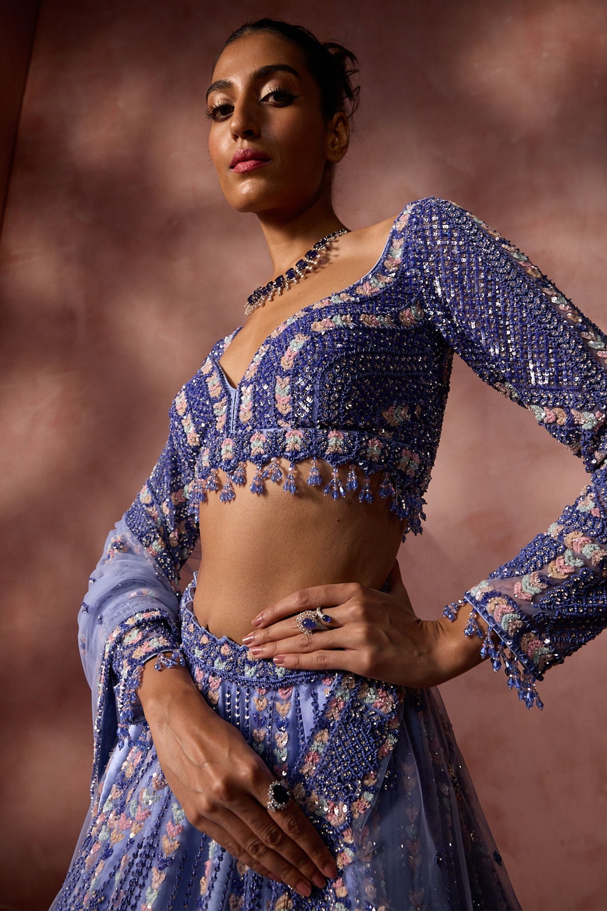 Ink Blue Lehenga Set