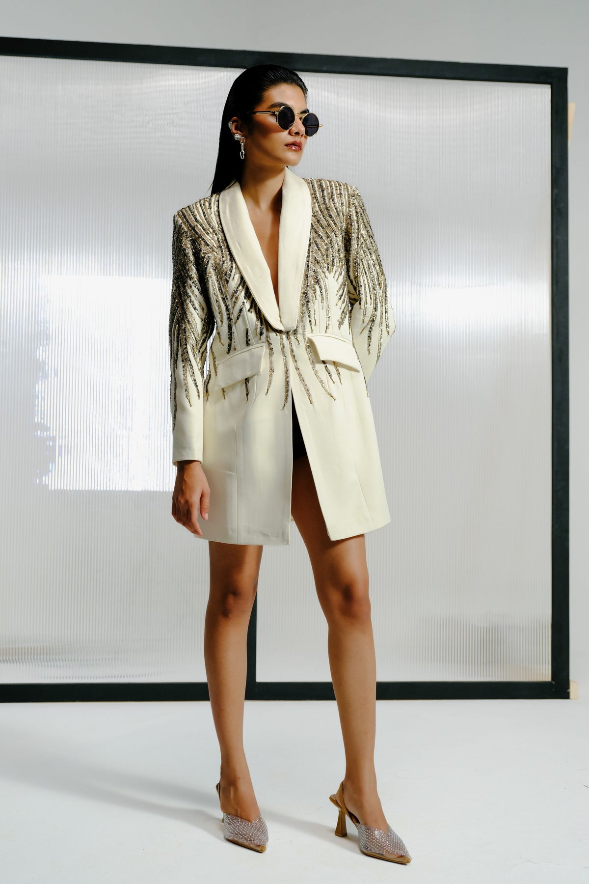 Bugle Beads Jacket Dress