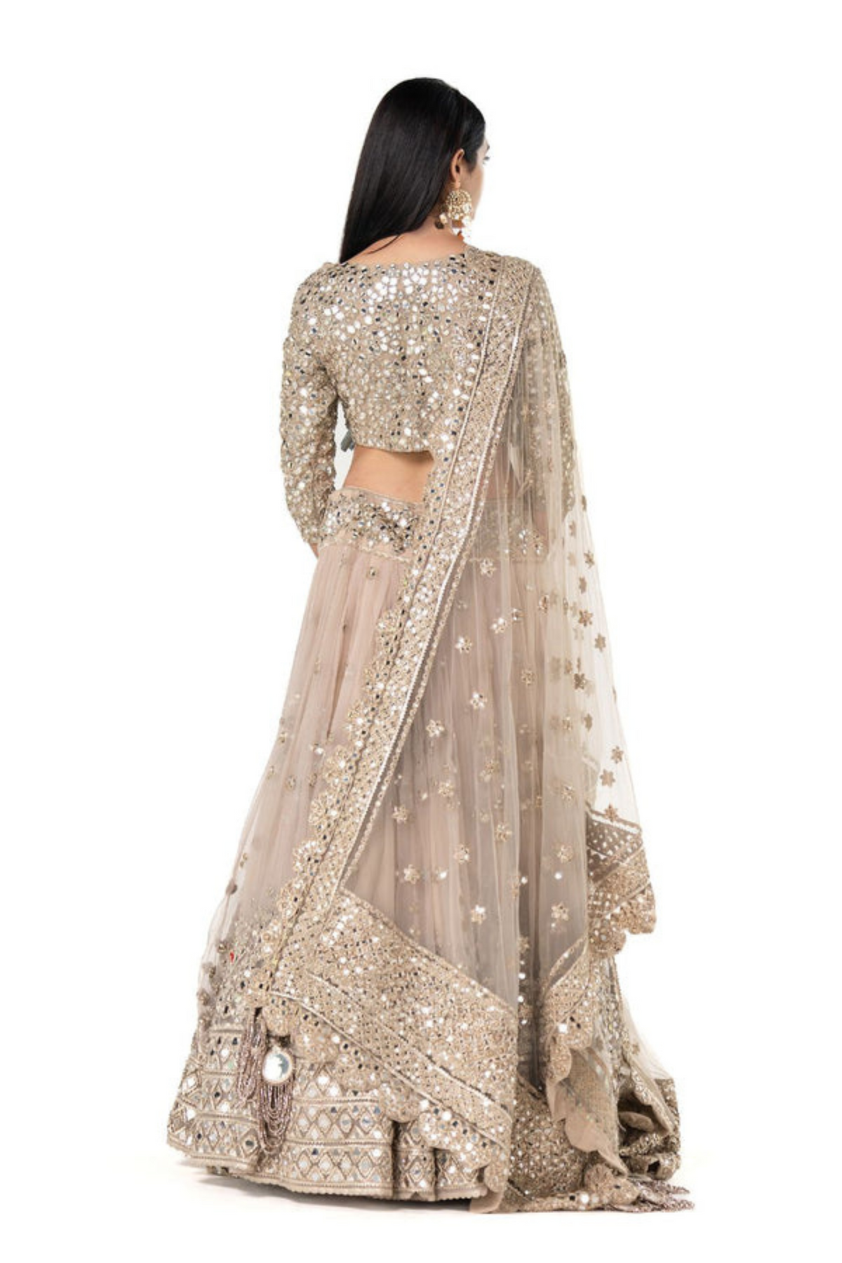 Moon Grey Embellished Lehenga Set