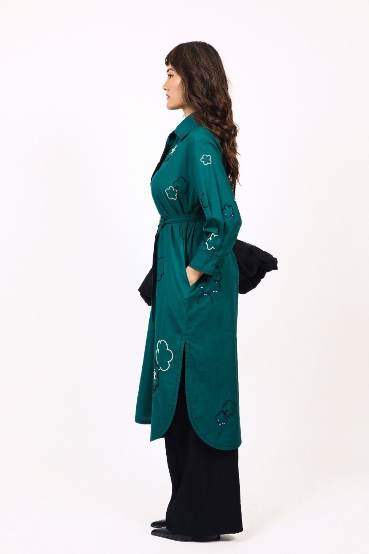 Ditsy Embroidered Fence Shirt