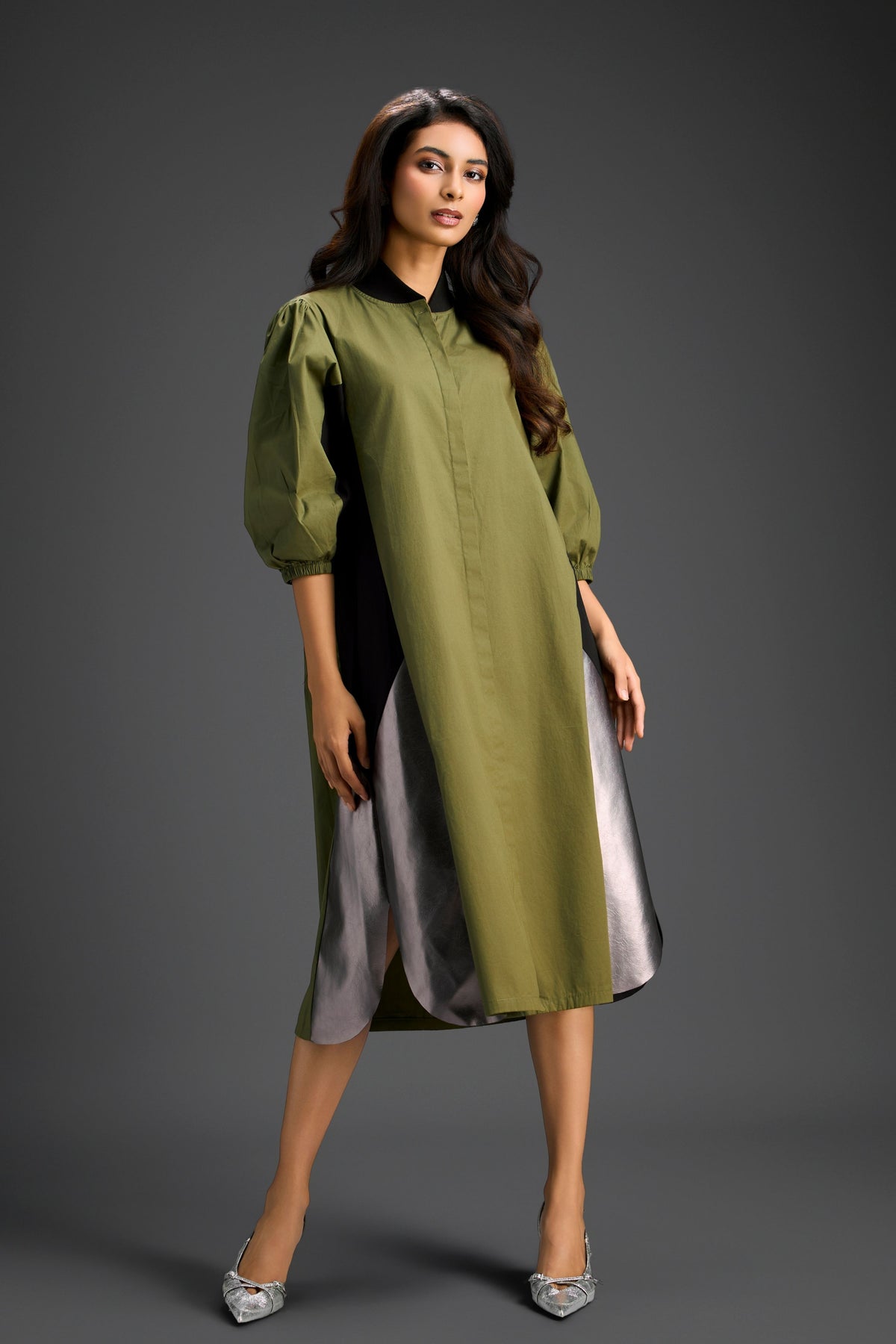 Olive Green Shirt Dress