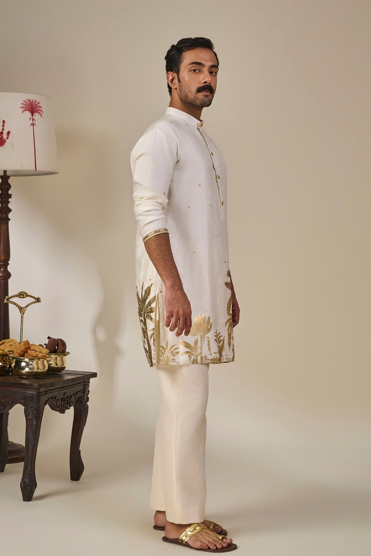 Ivory Backwater Postcard Kurta Set
