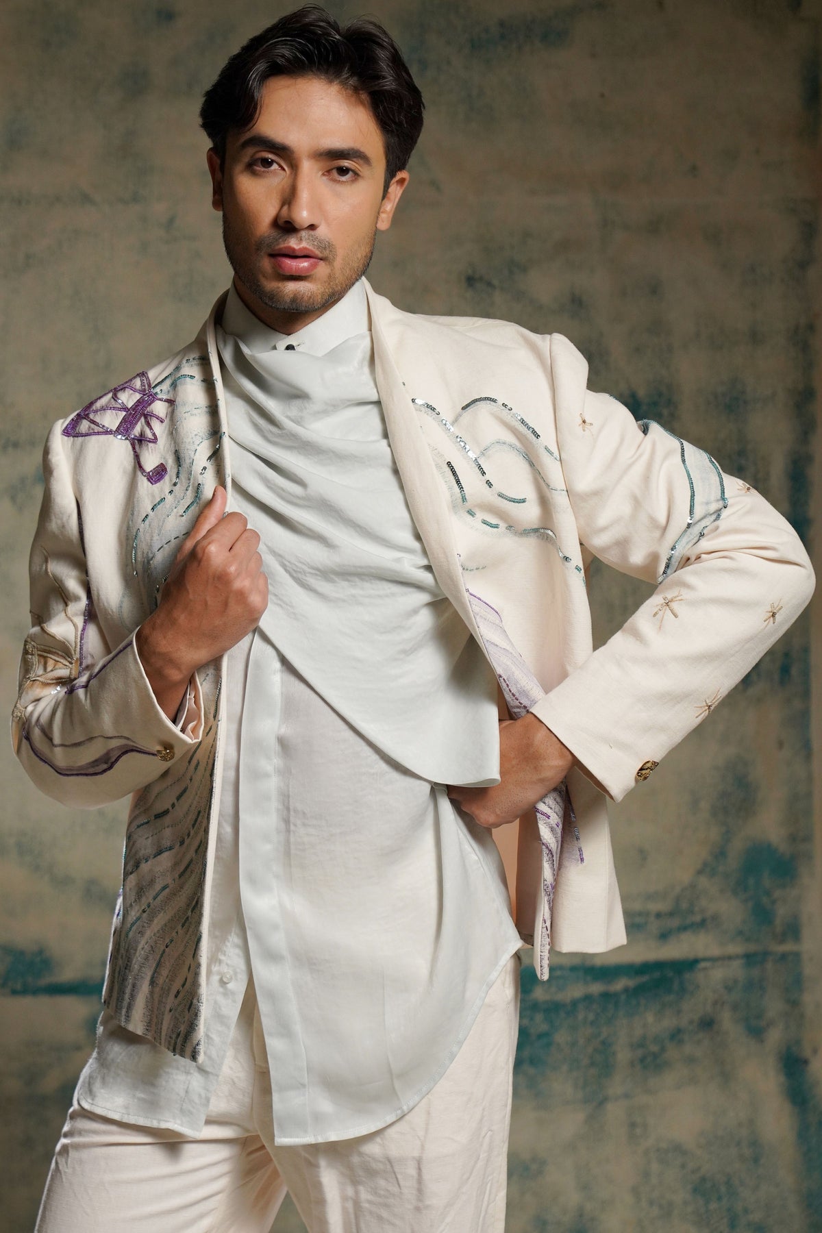 Apricot Ivory Blazer Set