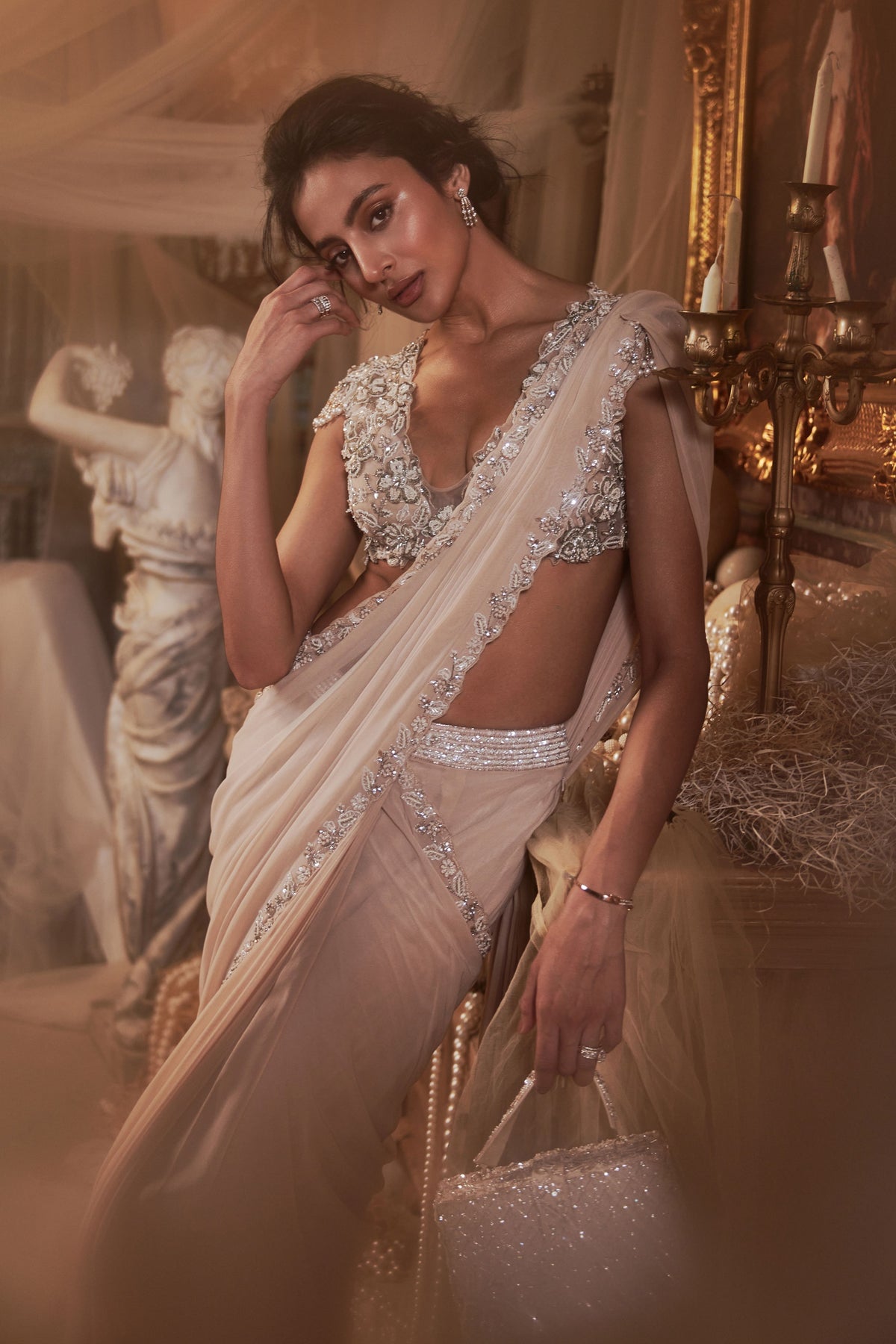 Florence Pink Draped Saree