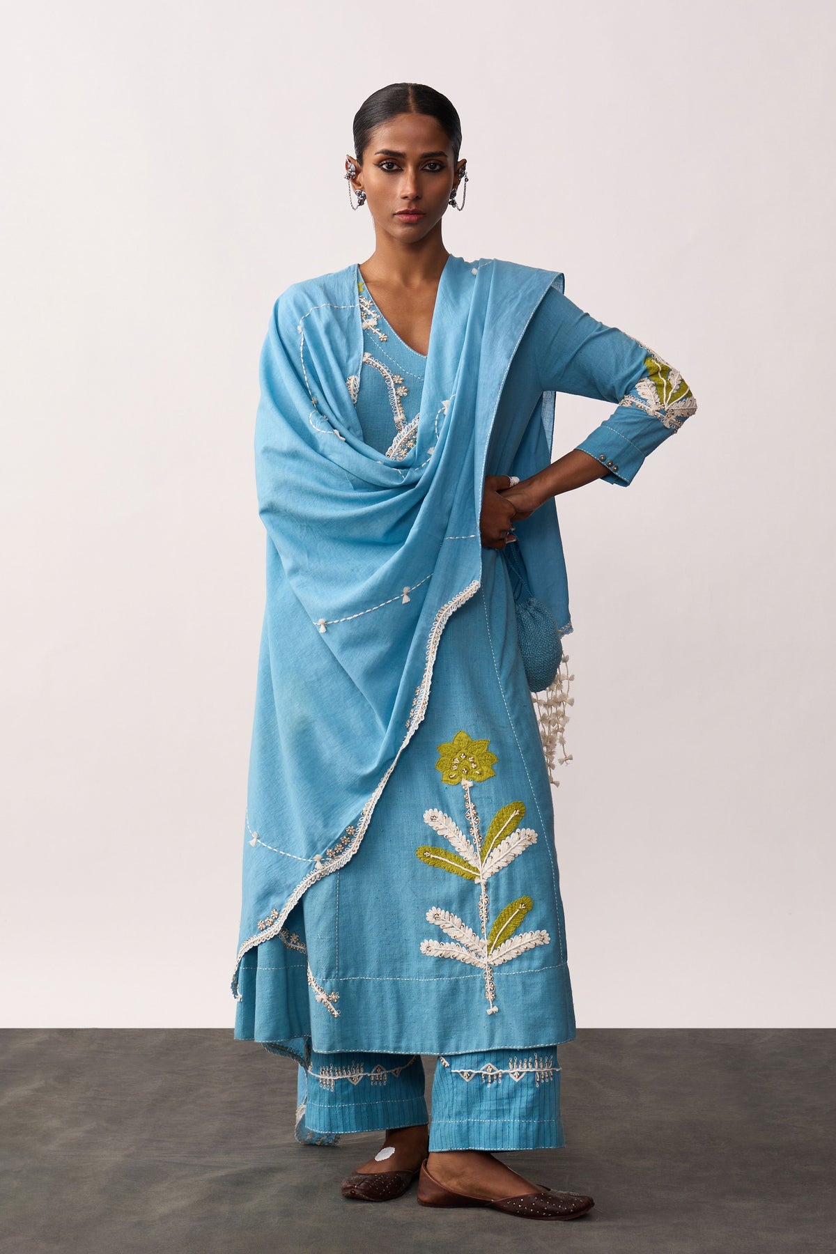 Sucheta Blue Kurta Set