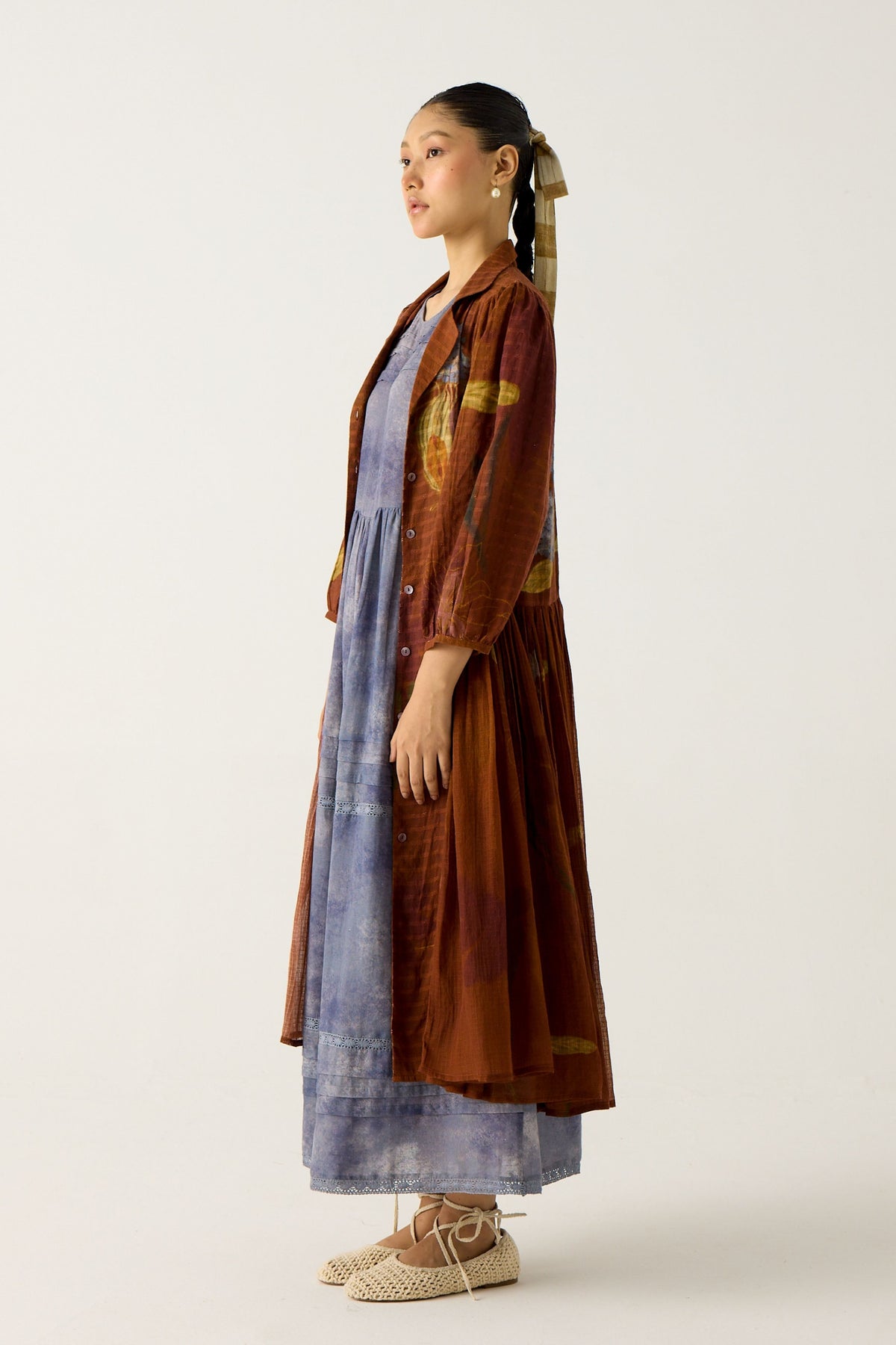 Foliage Button Down Dress