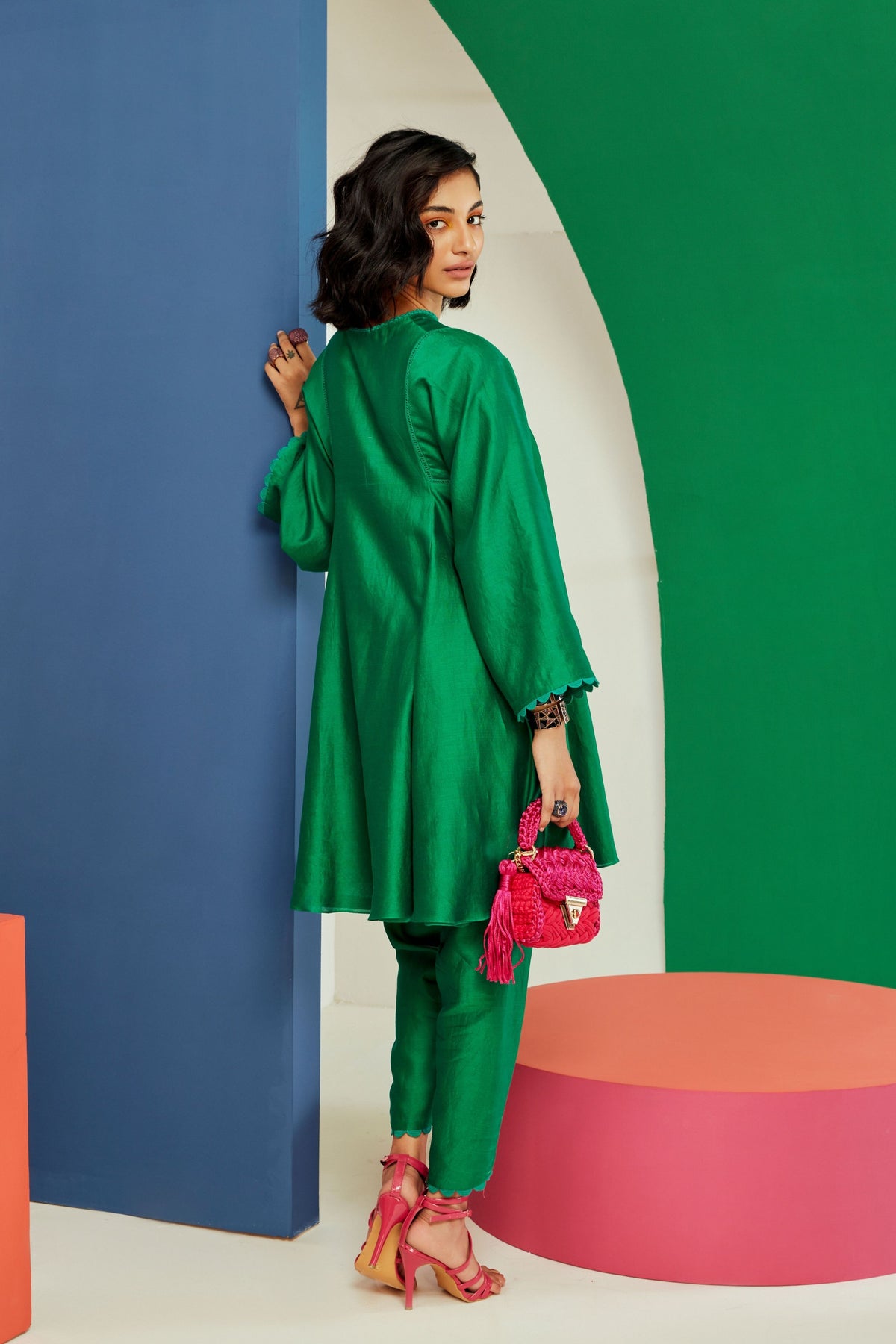 Dark Green Kurta Set
