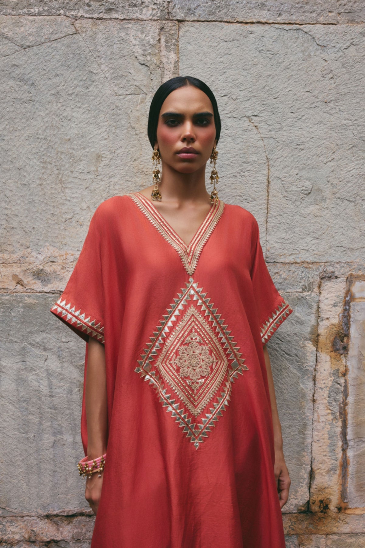 Red Kaftan Set