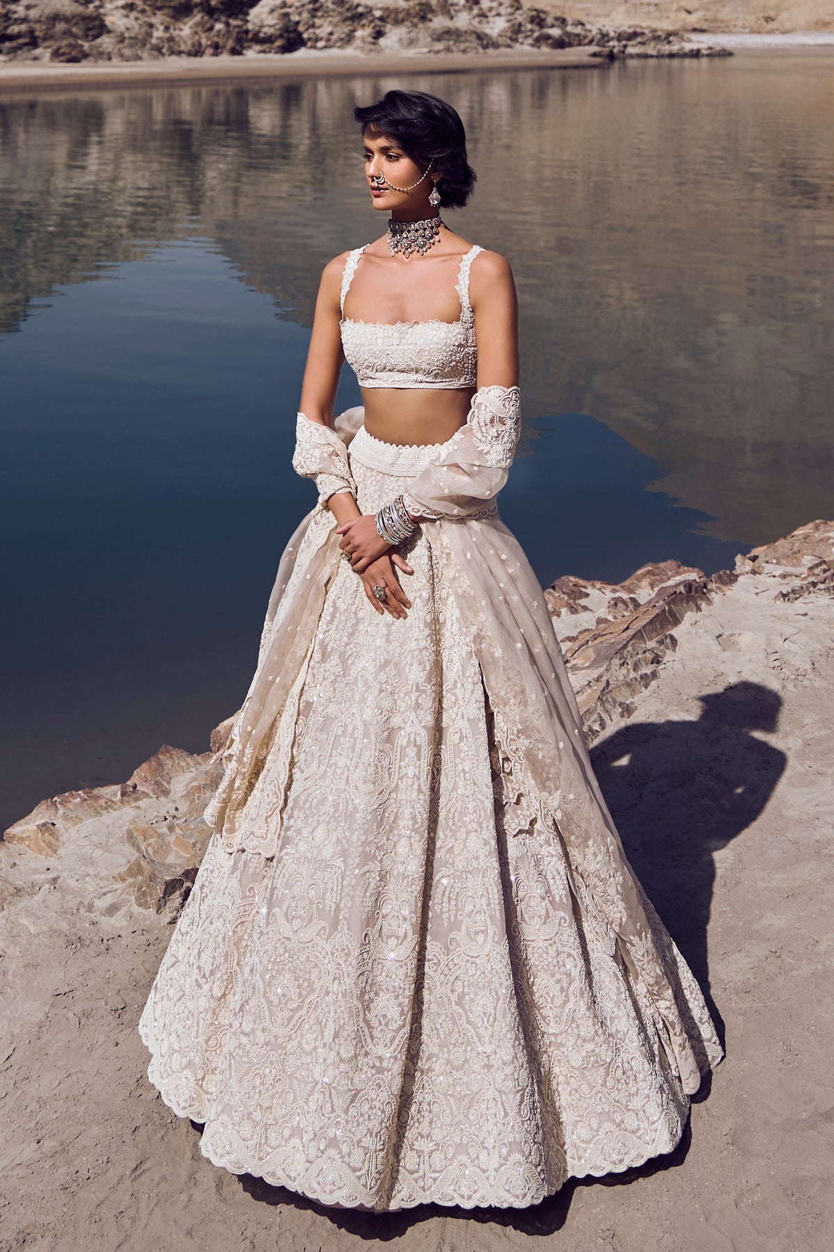 Carmine Lehenga Set