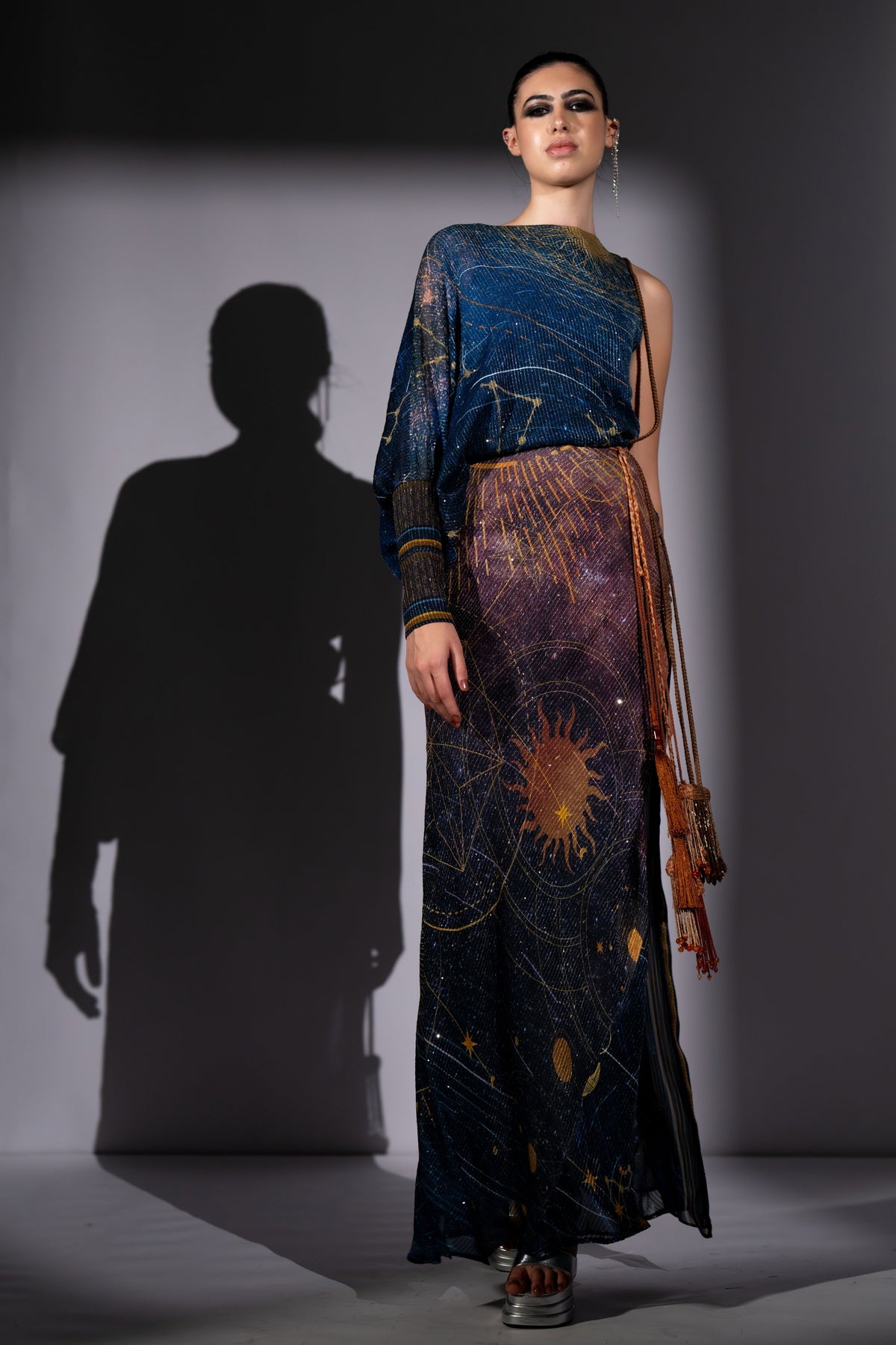 Blue One Shoulder Dress