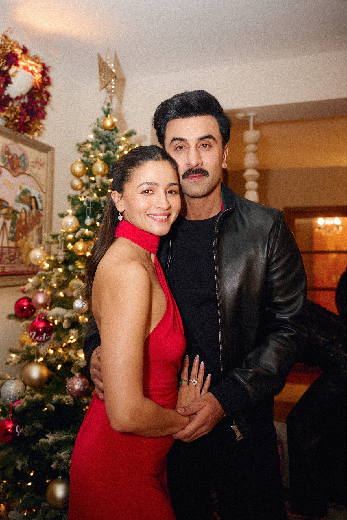 Alia Bhatt in Red Mule Sari