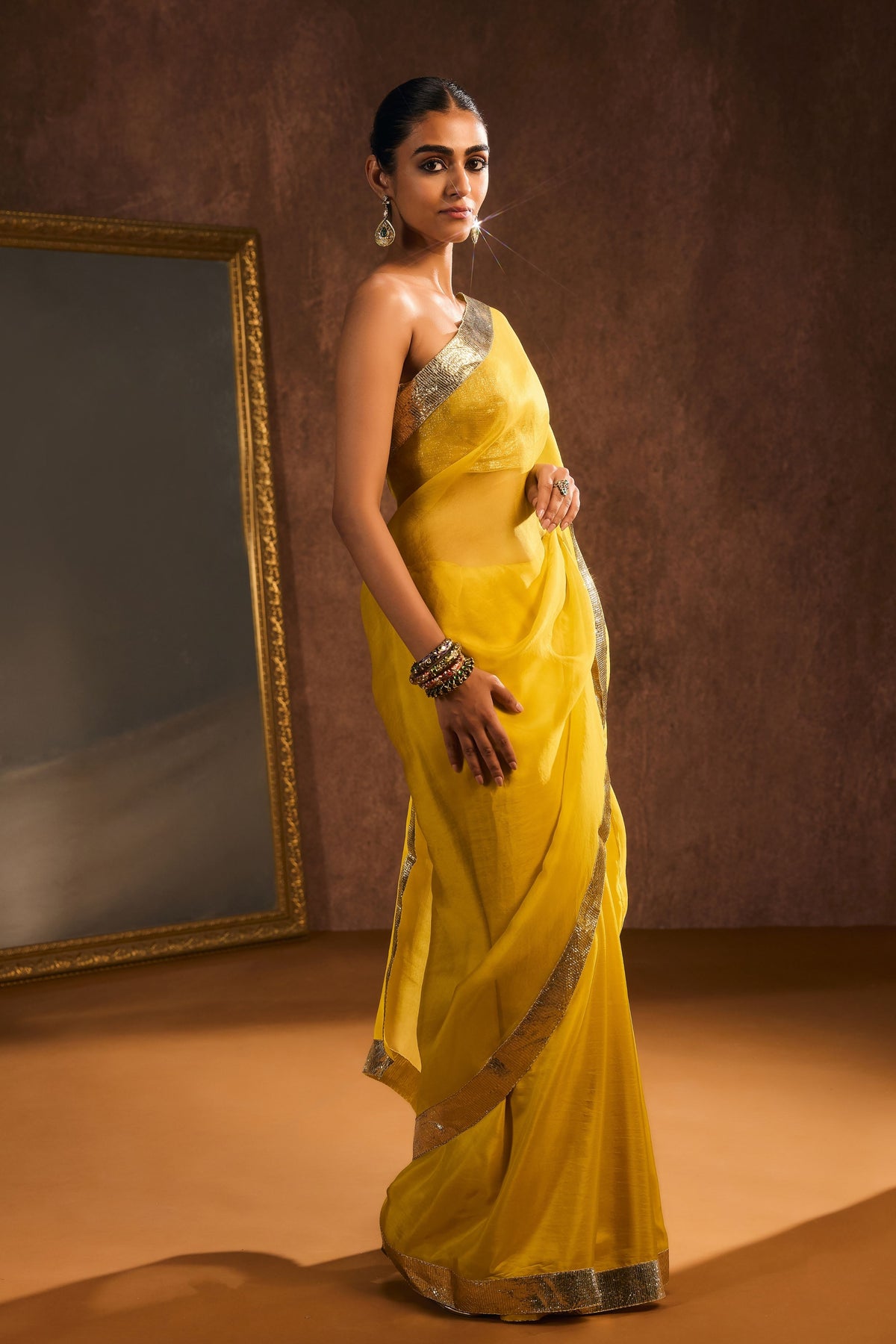 Mustard Kiran Saree