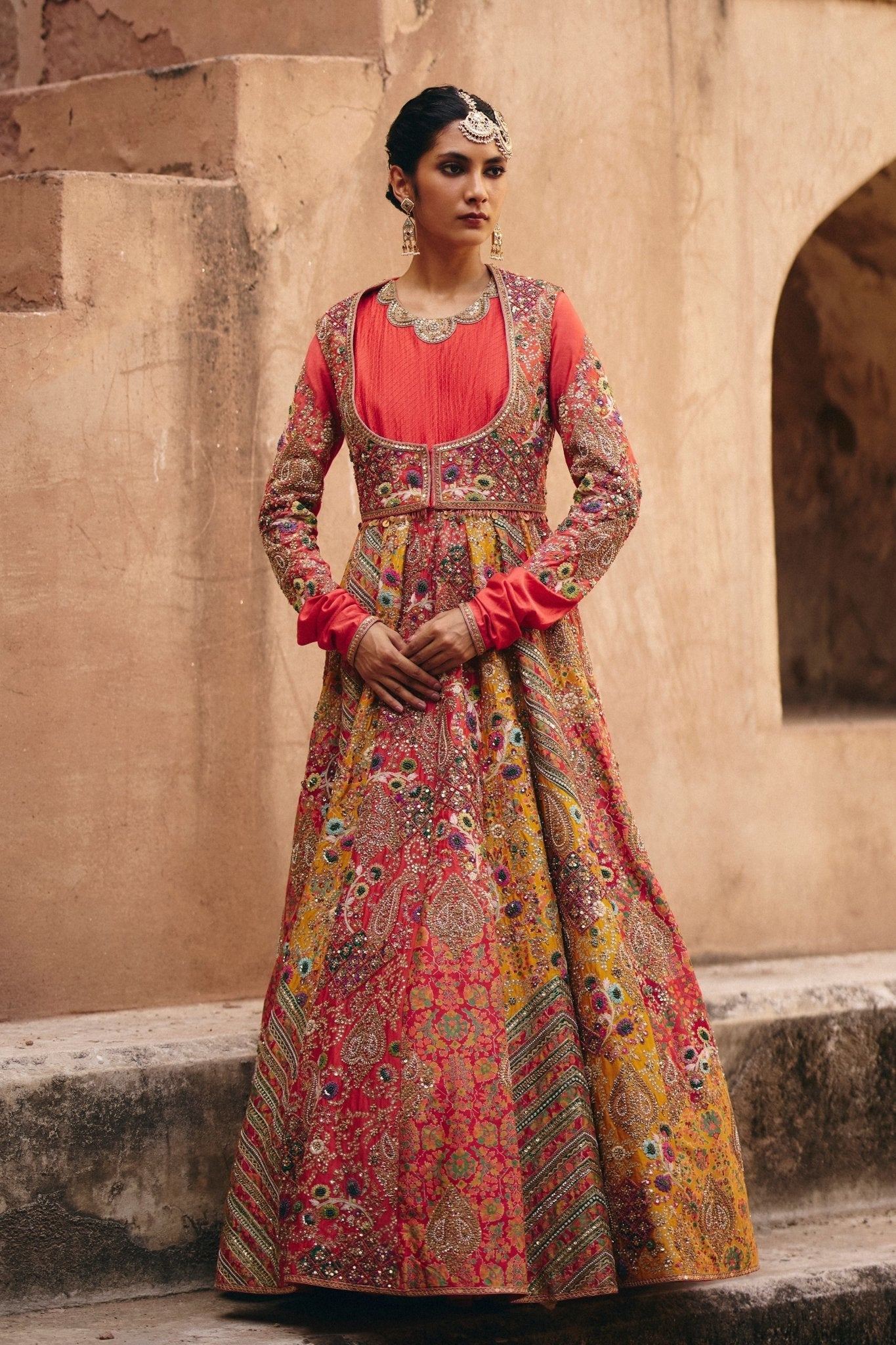 Gulrez 20 Chevron Kalidar Set - Petticoat Lane - Elahe