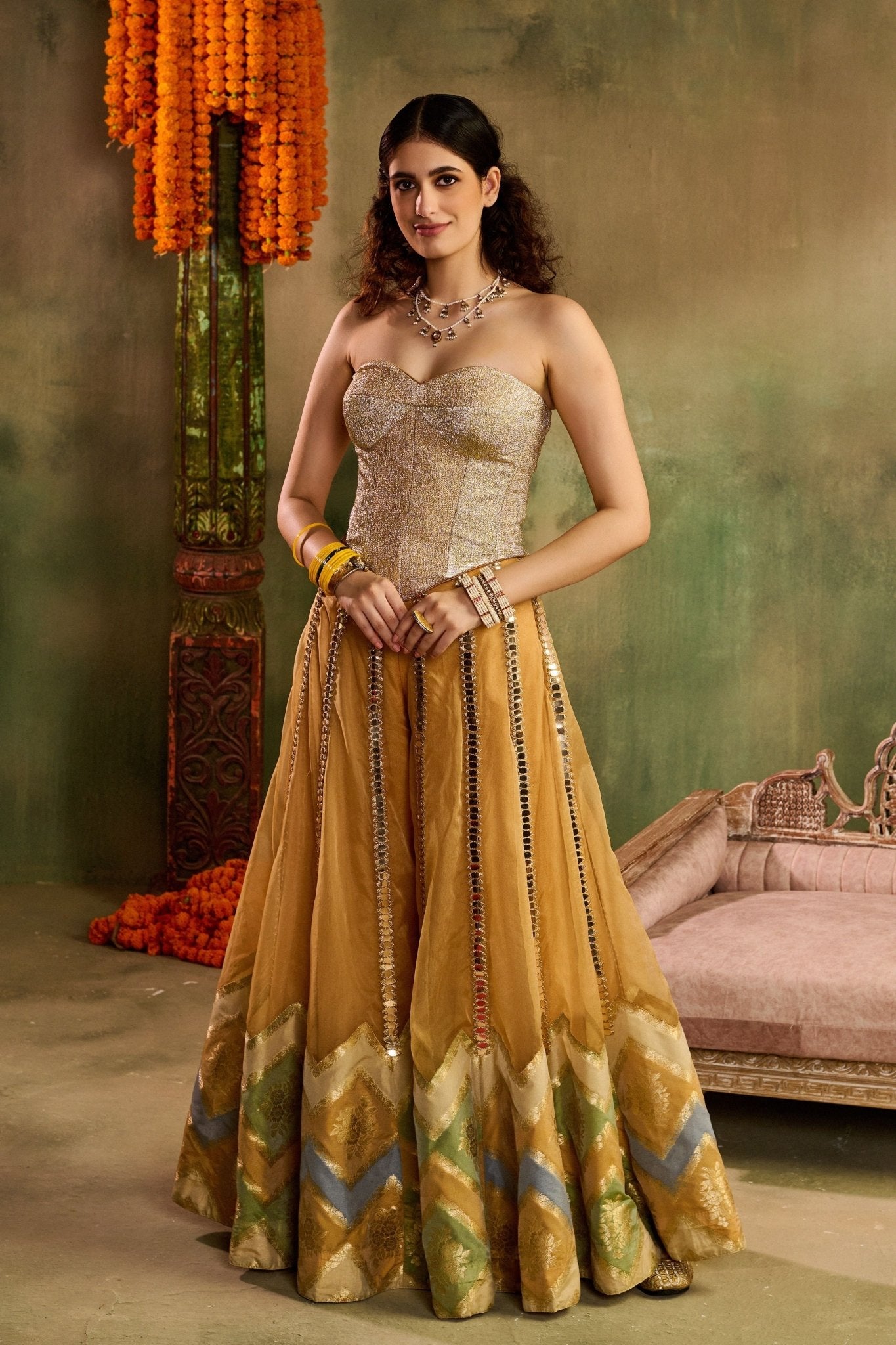 Chamkeeli Haldi Sharara Set - Reeti Arneja - Elahe