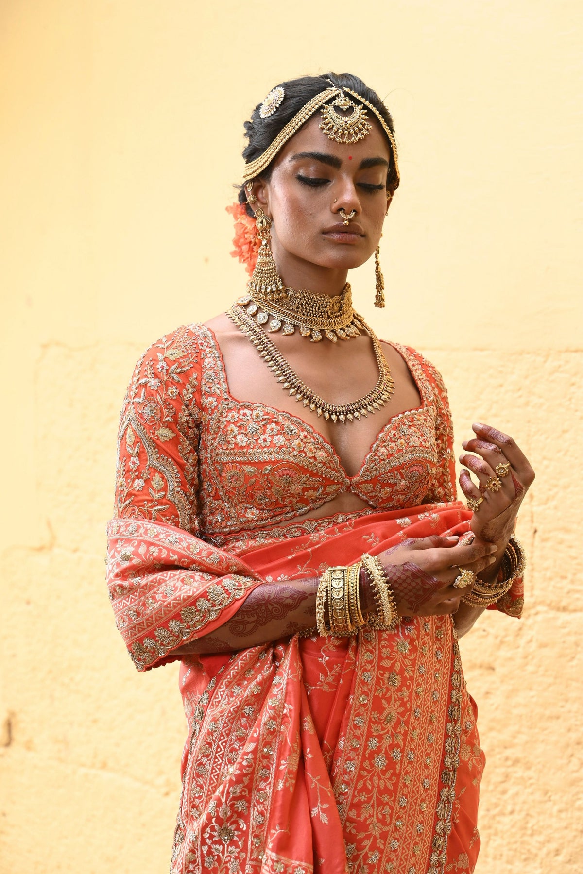Pidari Orange Blouse