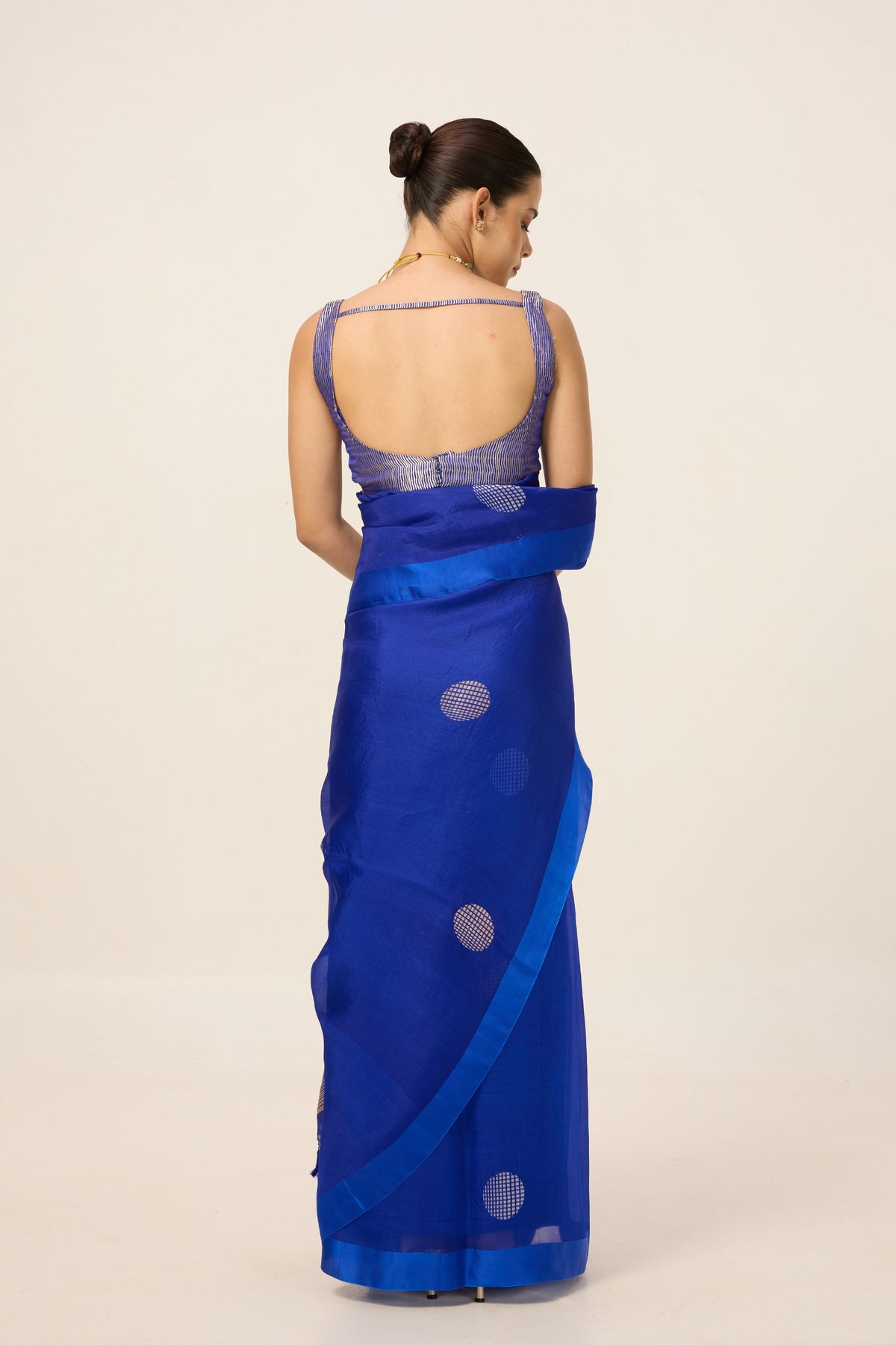 Electric Blue Organza Saree