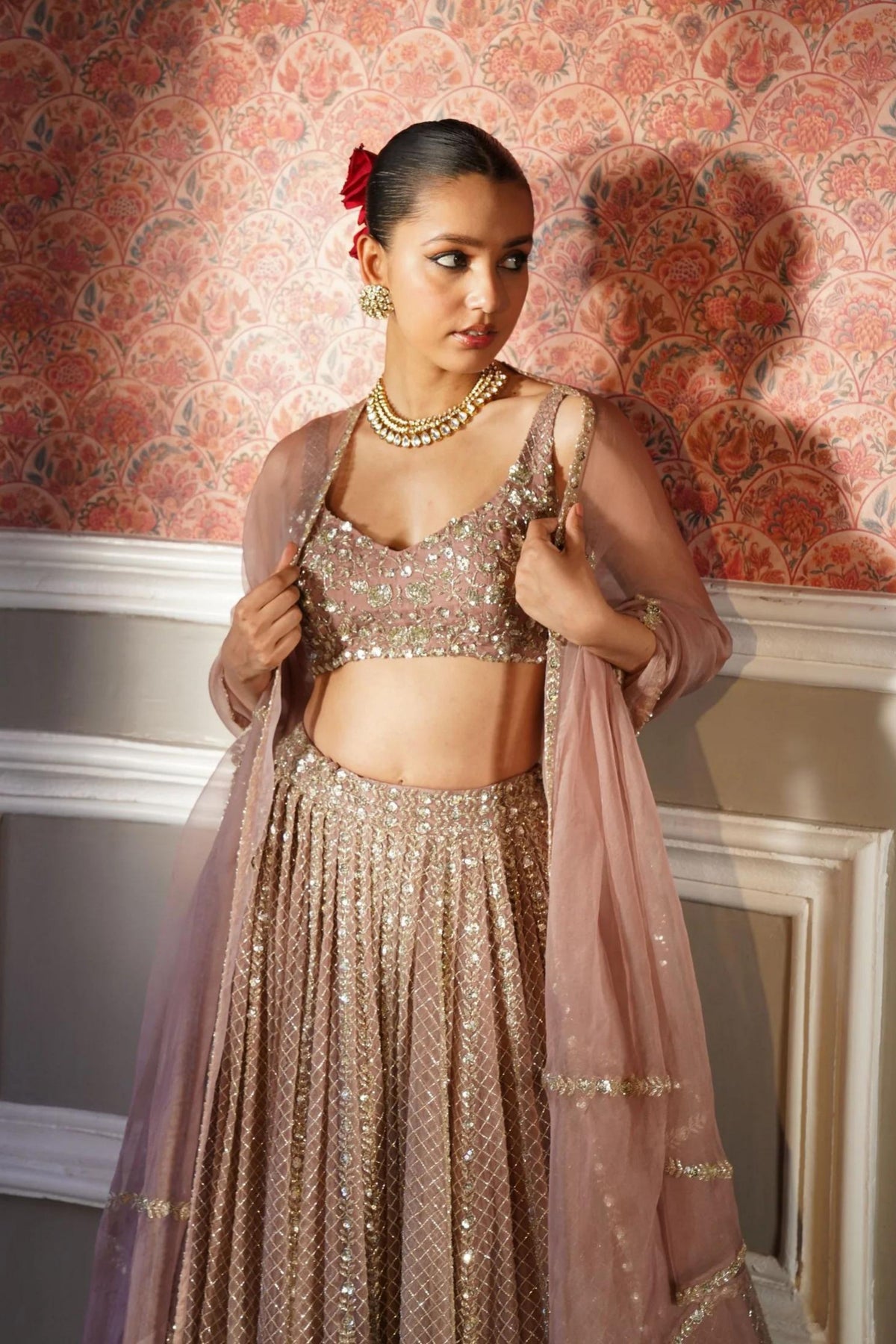 Onion Pink Lehenga Set