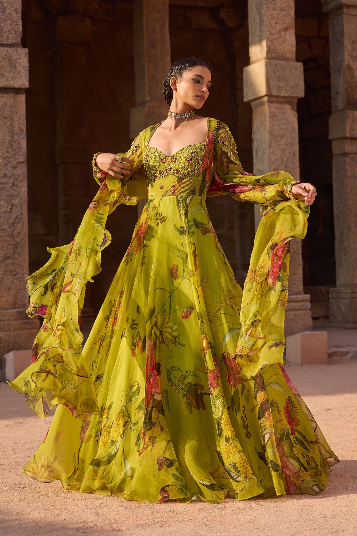 Periwinkle Anarkali Set