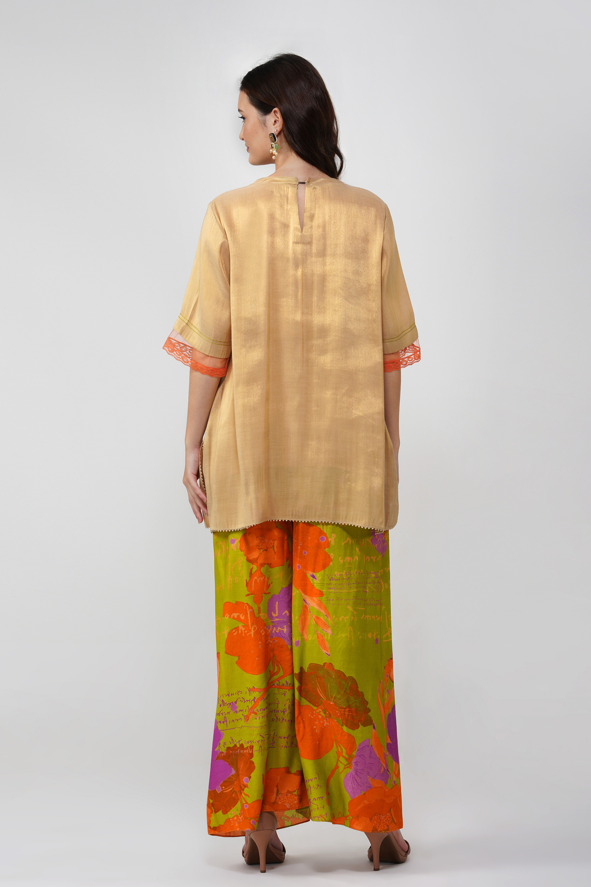Floral Mirrorwork Top Set