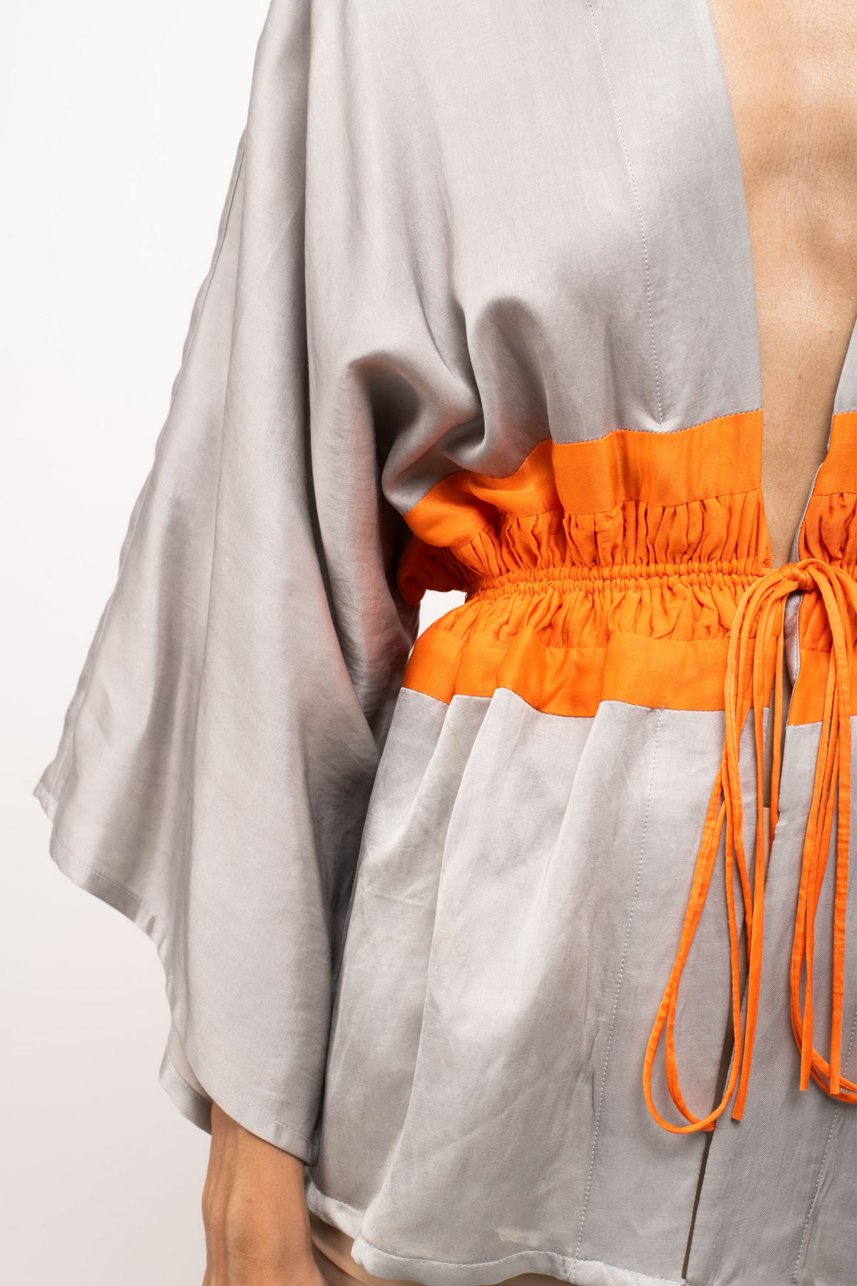 Grey and Orange Short Cape