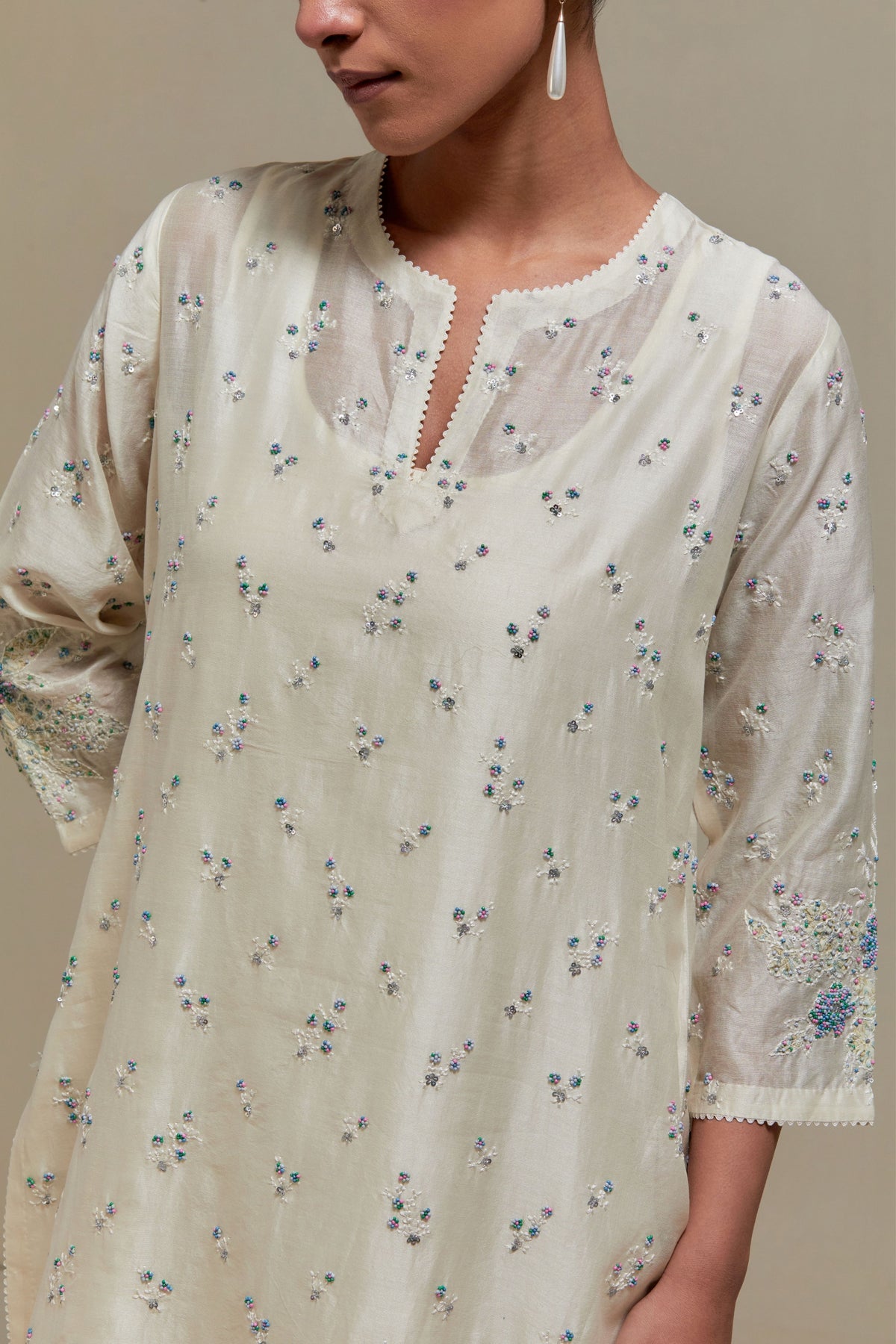 Blue Straight Kurta Set