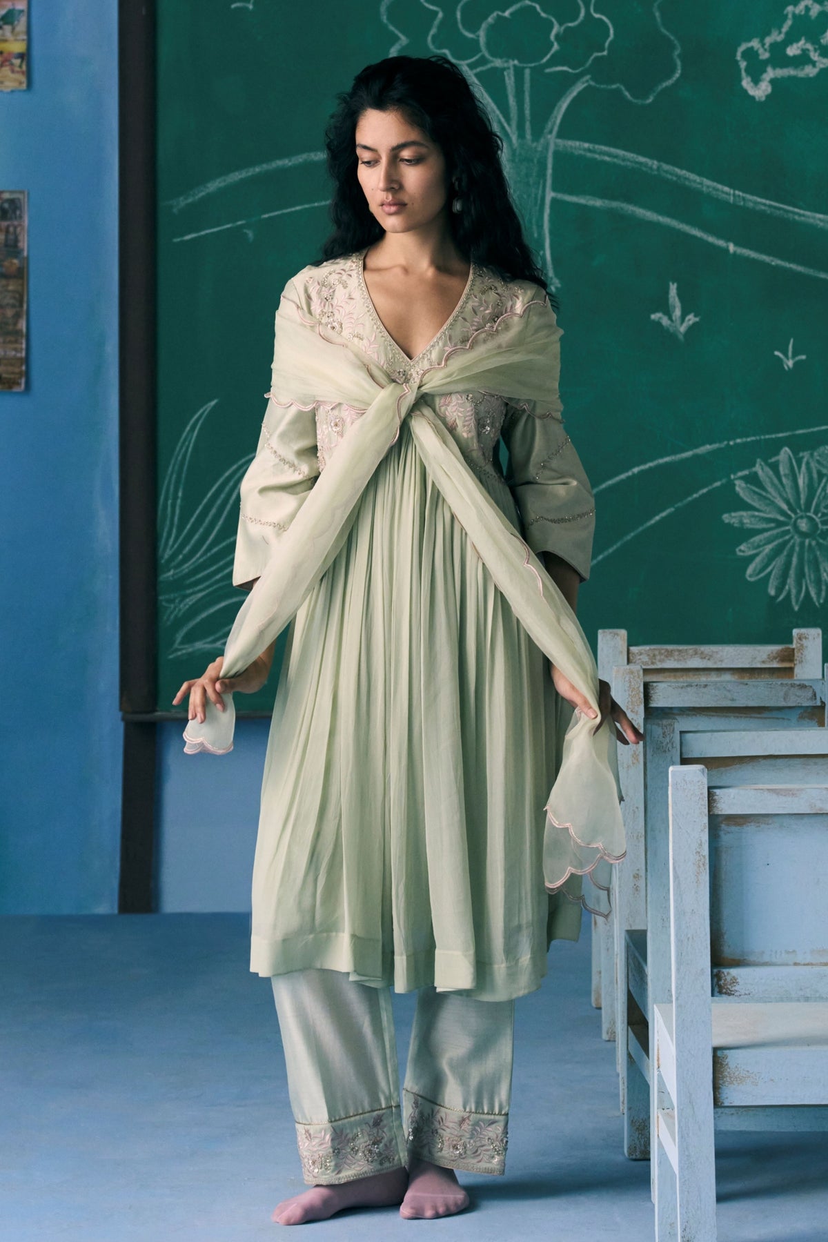 Cascade Green Kurta Set