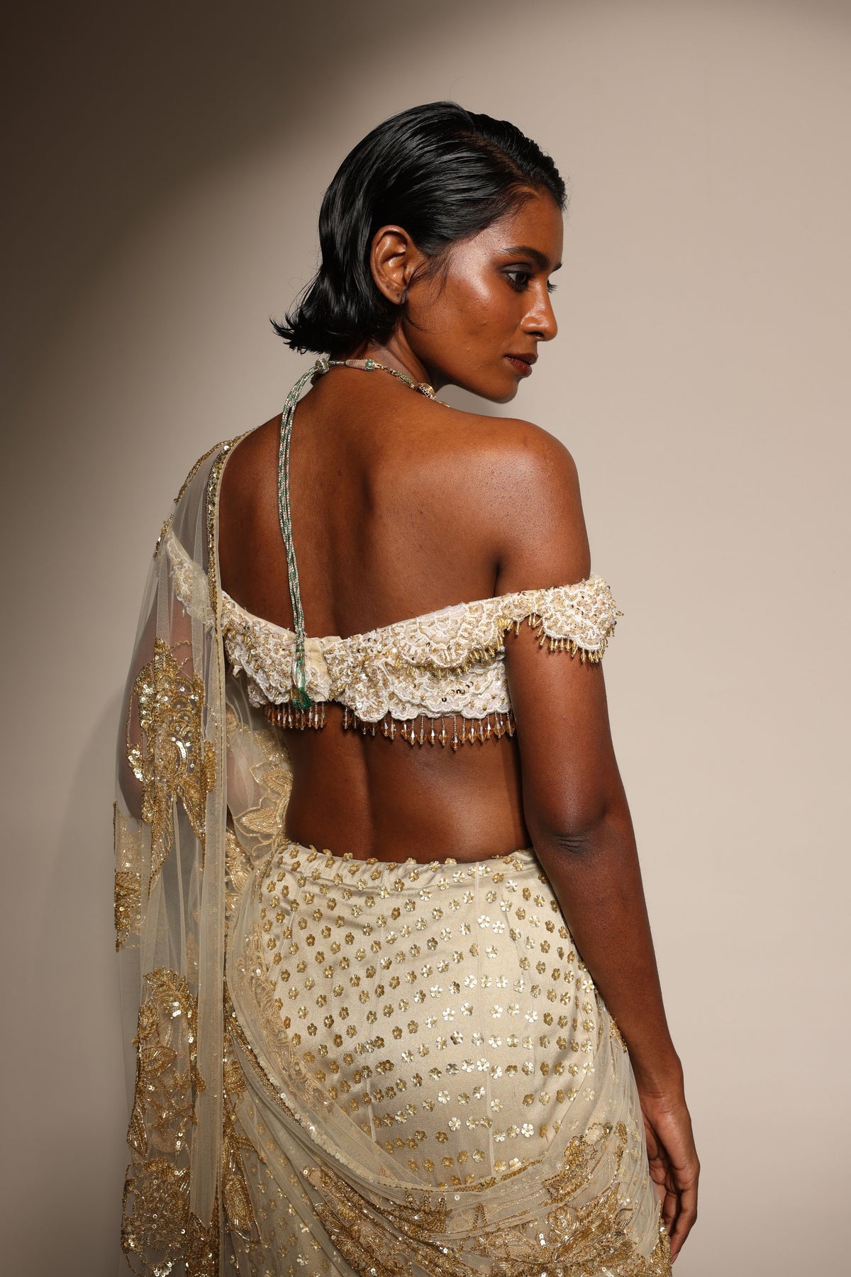 Sitara Palam Lehenga Saree Set