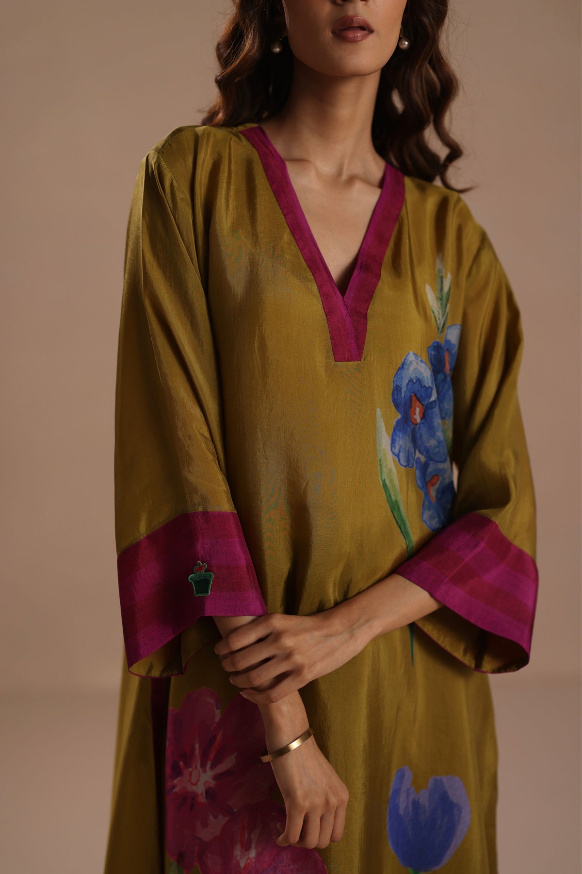 Hibiscus Mustard Kurta Set