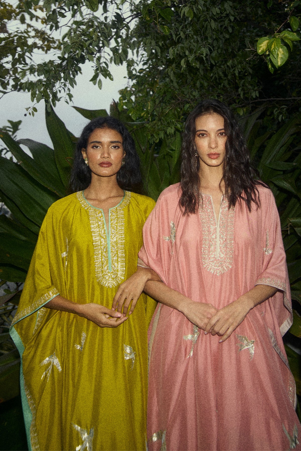 Greenish Yellow Kaftan Set