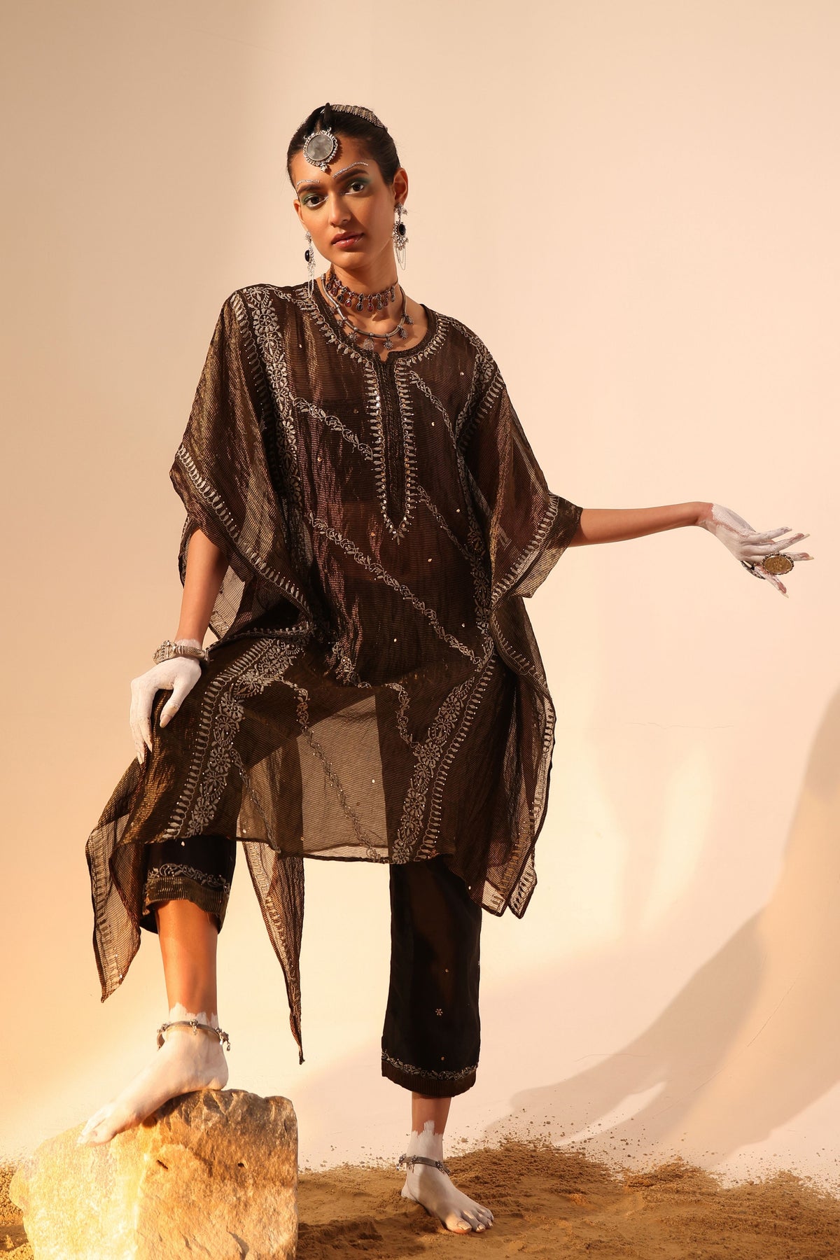 Brown Kaftan Set