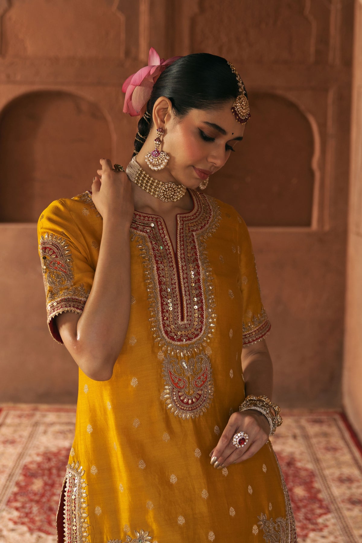 Areesha Mustard Sharar Set
