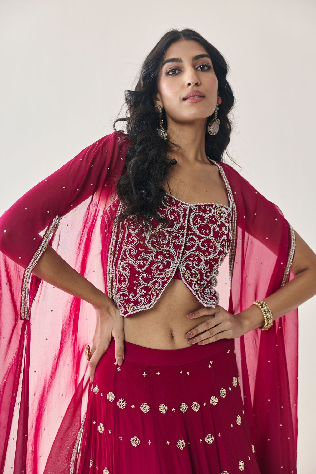 Fern Cape Lehenga Set
