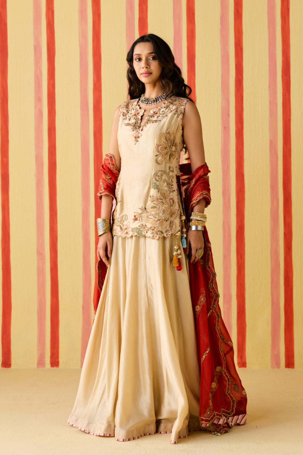 Padmini Tussar Lehenga Set