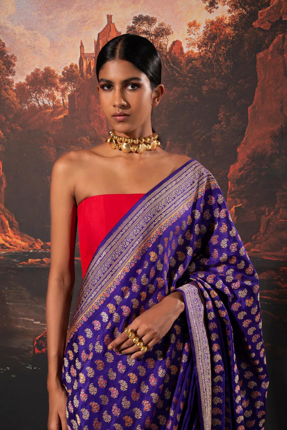 Handwoven Purple Silk Saree