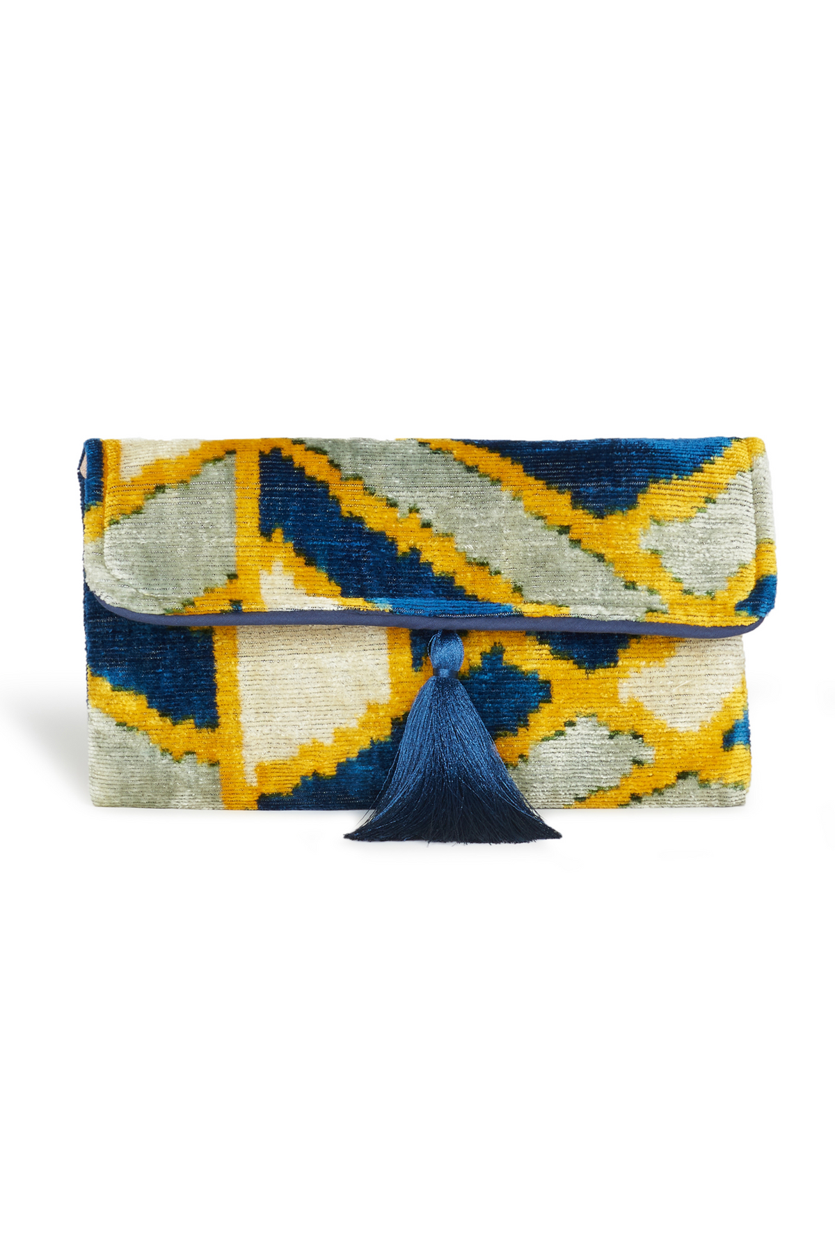 Velvet Silk Fold Over Clutch