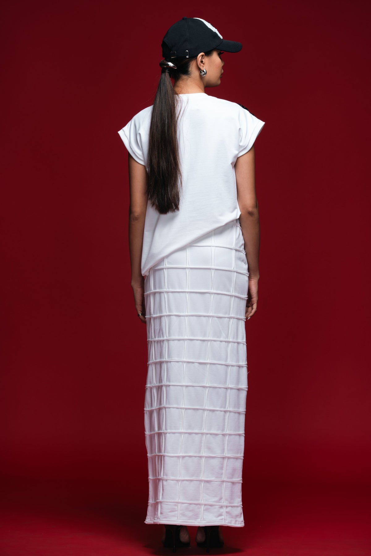 Sculpted Lattice Skirt