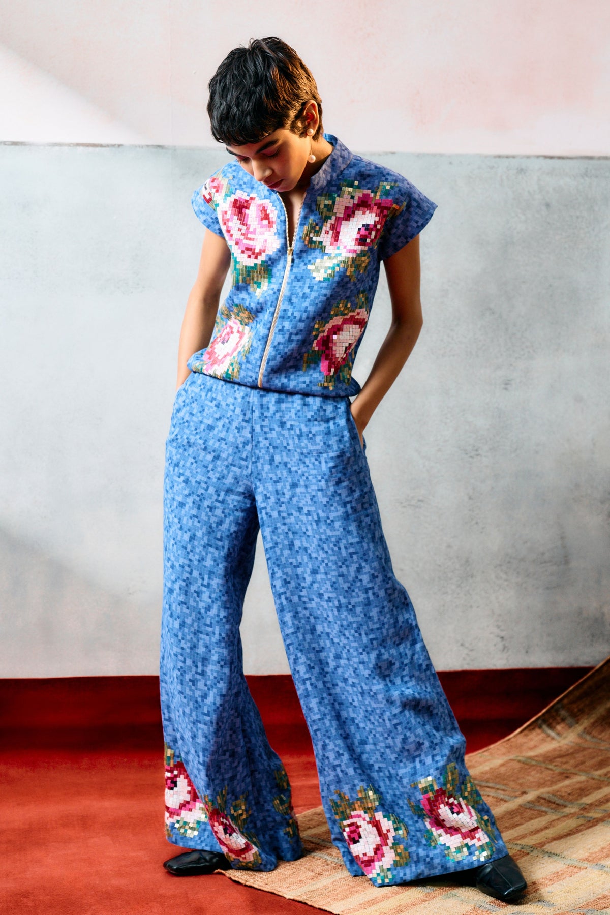 Corsica Crop Top Blue