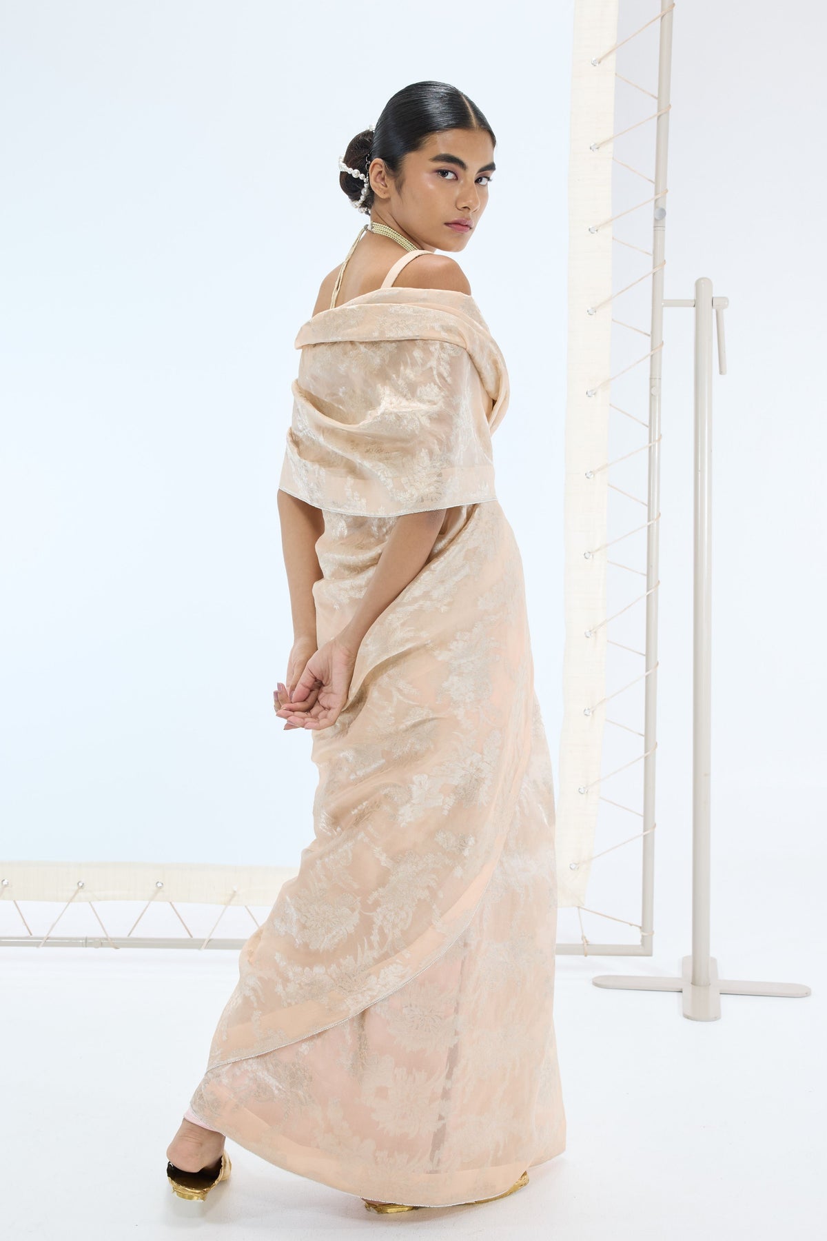 Harper Saree in Peach