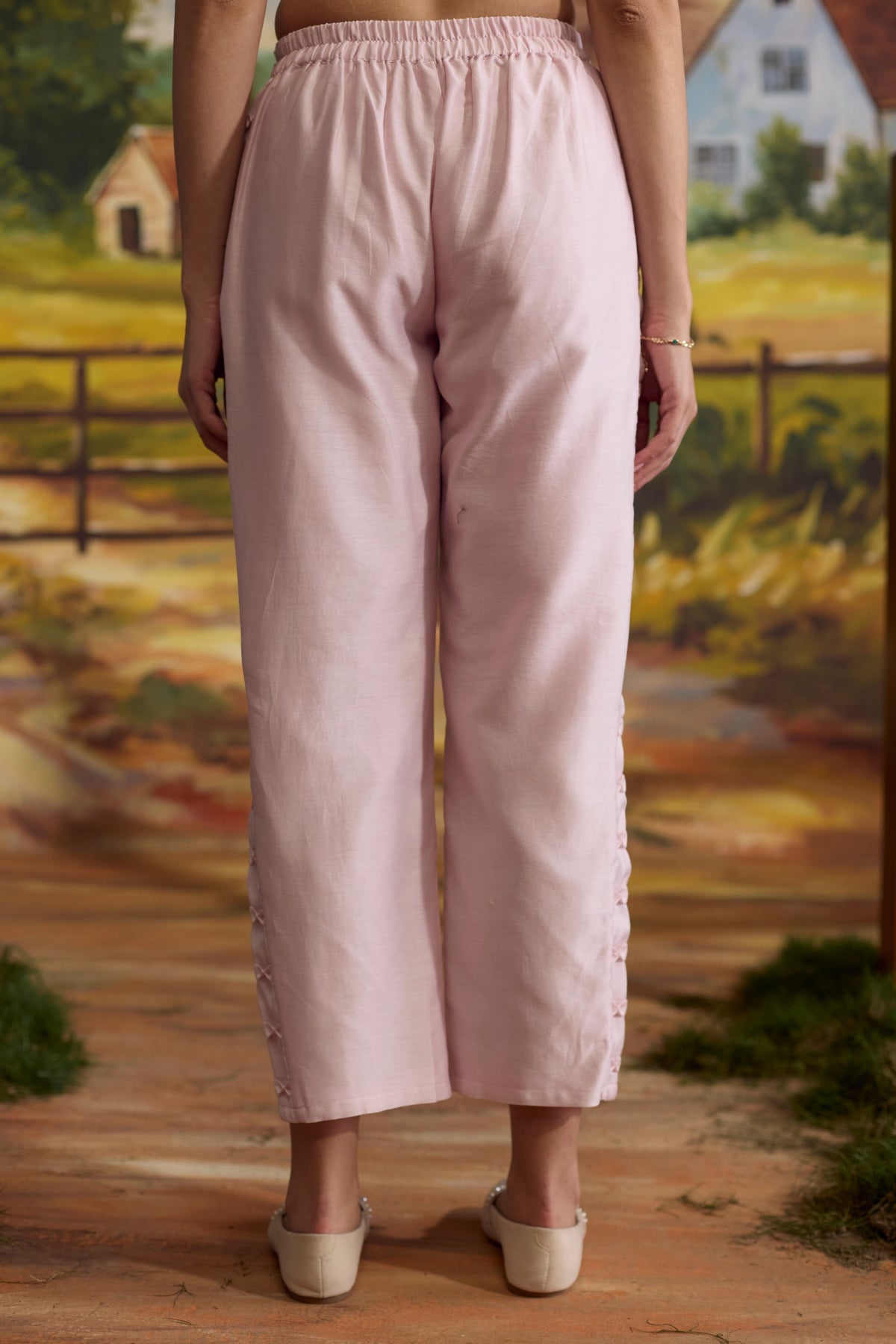 Lavender Smocked Pants