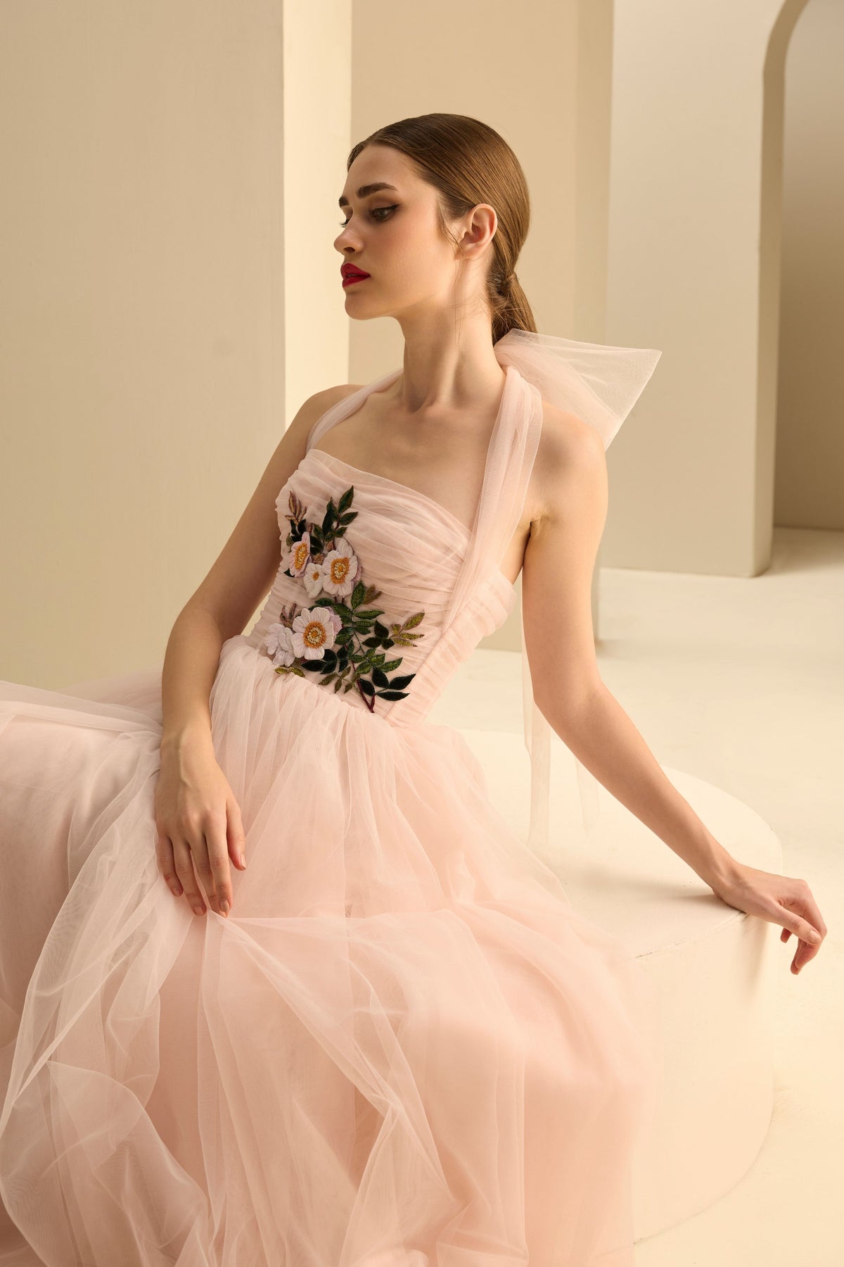 Halter Neck Corsetted Midi
