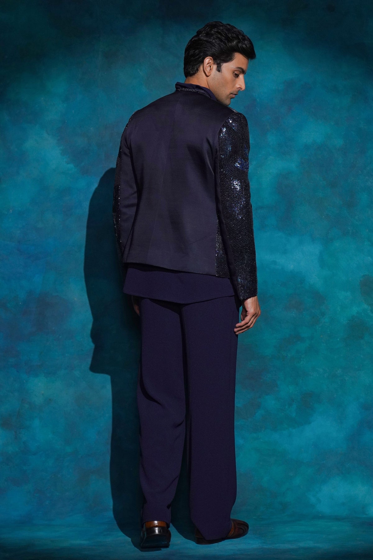 Blue Midnight Short Jacket Set