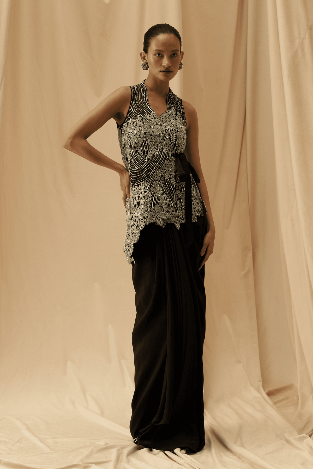 Aquatic Black Wave Co-ord Set