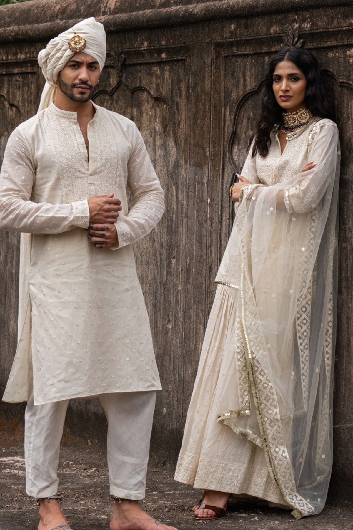 Off White Sharara Set