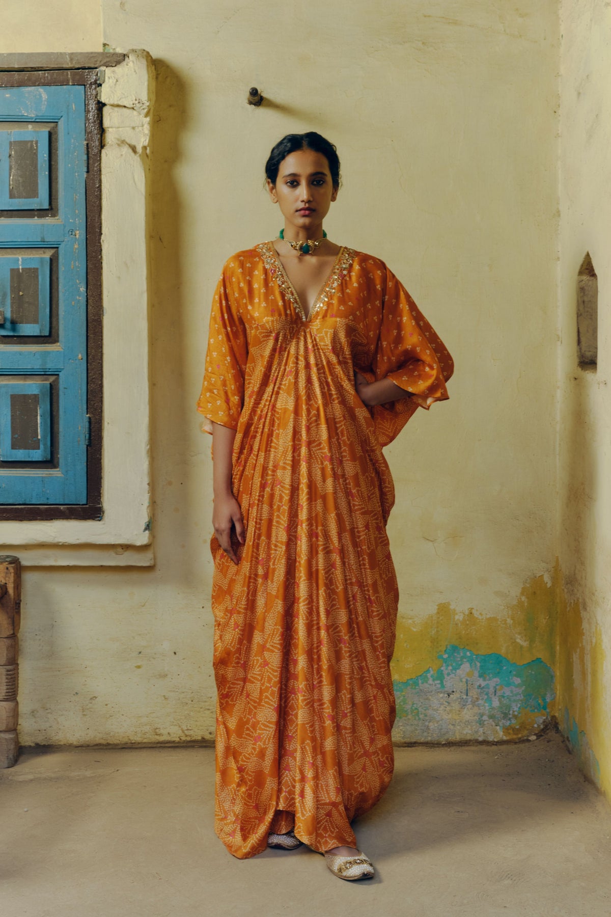 Mix Print Ochre Kaftan