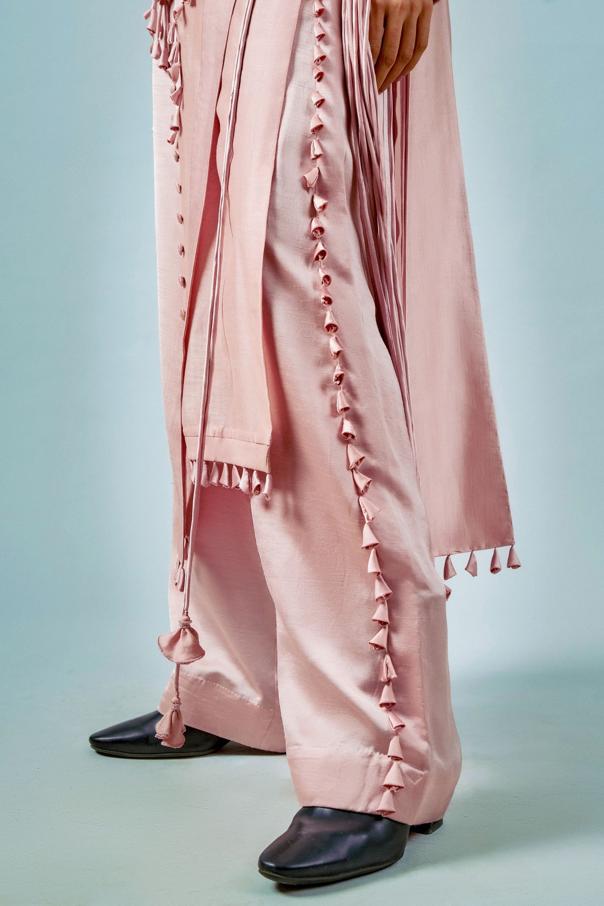 Pink Ornament Tassels Tunic Set