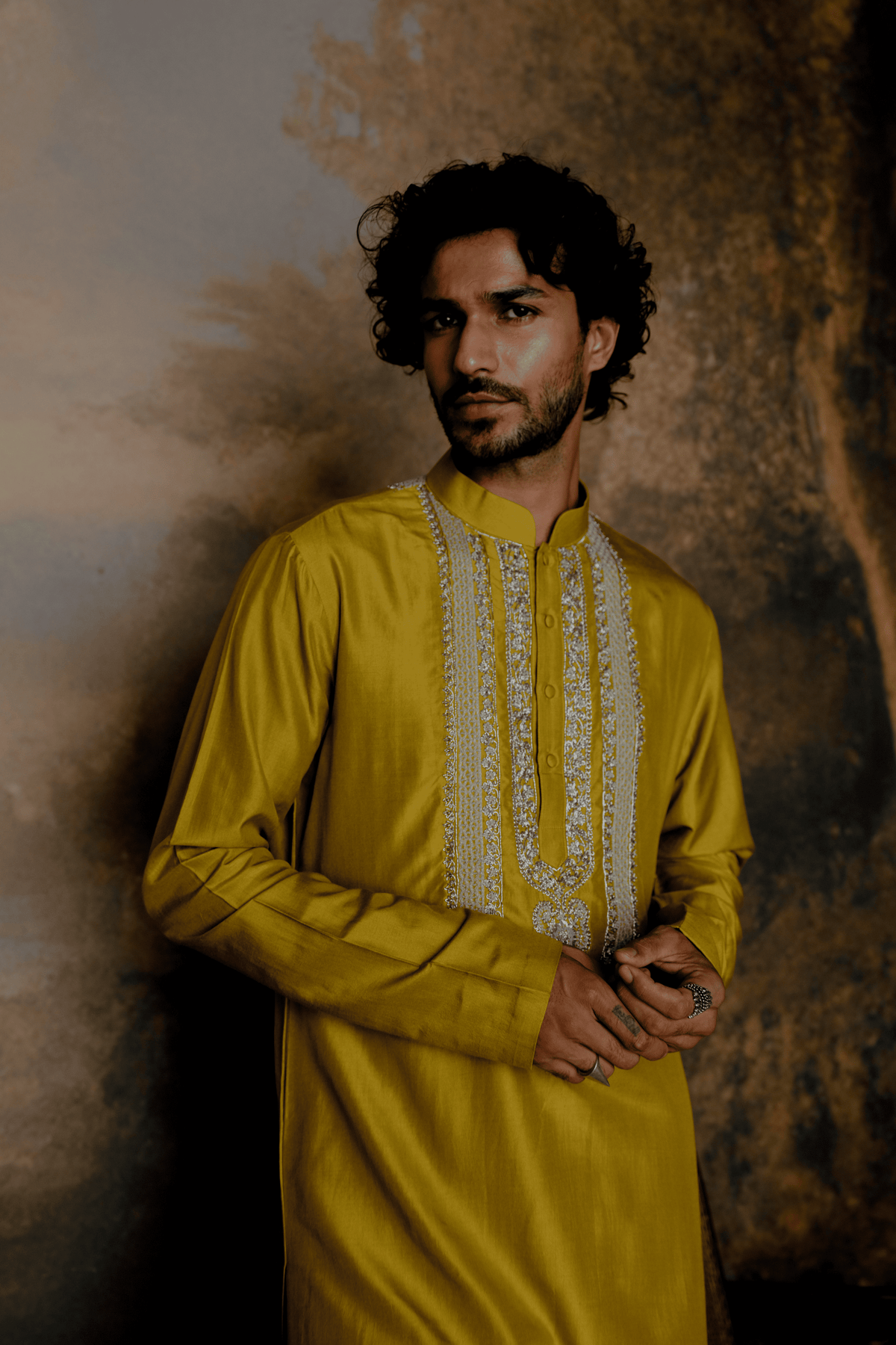 Mustard Kurta Set