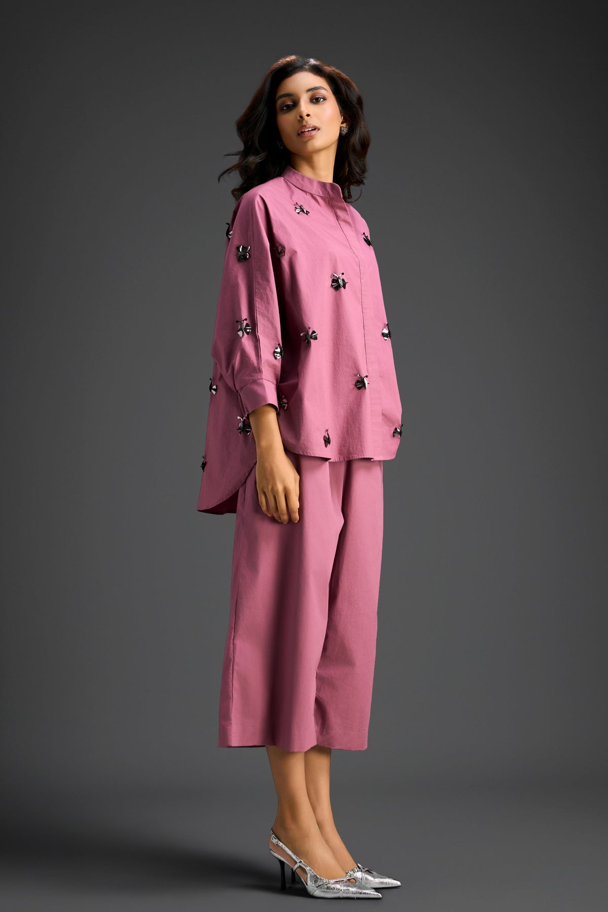 Pink Embellished Butterfly Co-ord Set